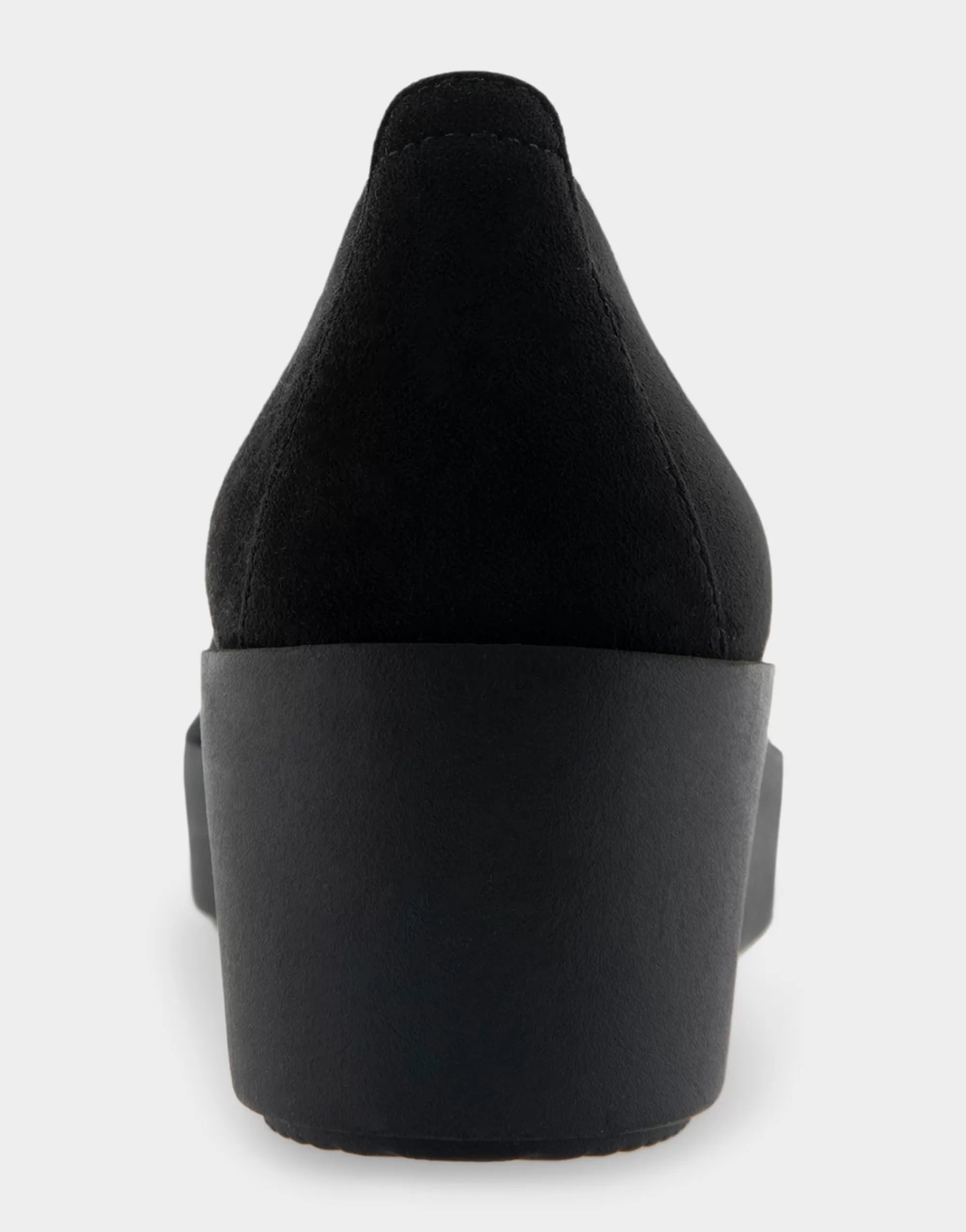 Aerosoles Clogs & Mules | Wedges*Comfortable Women's Flatform Shoe in Black Stretch Faux Suede