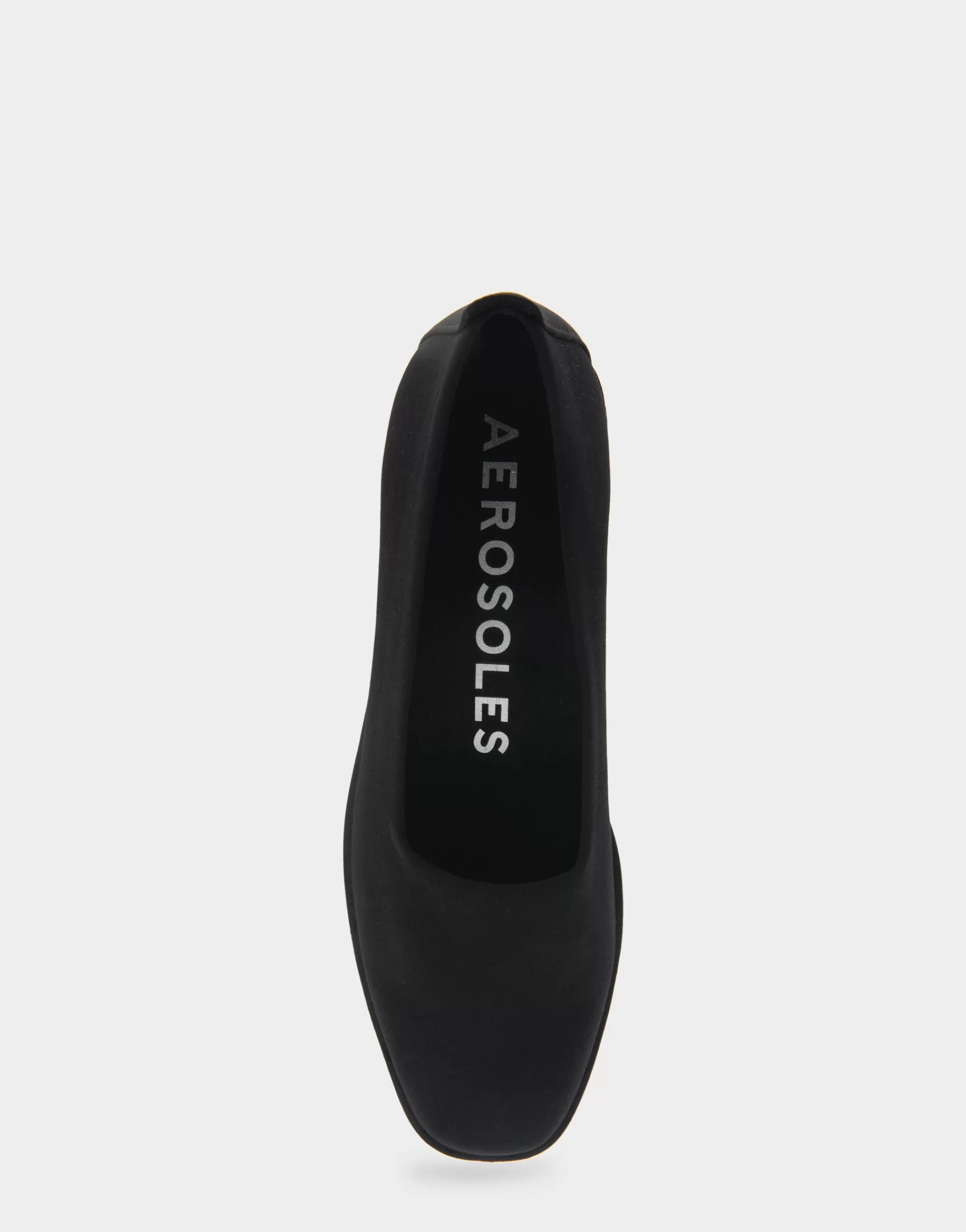 Aerosoles Clogs & Mules | Wedges*Comfortable Women's Flatform Shoe in Black Stretch Gabardine Fabric