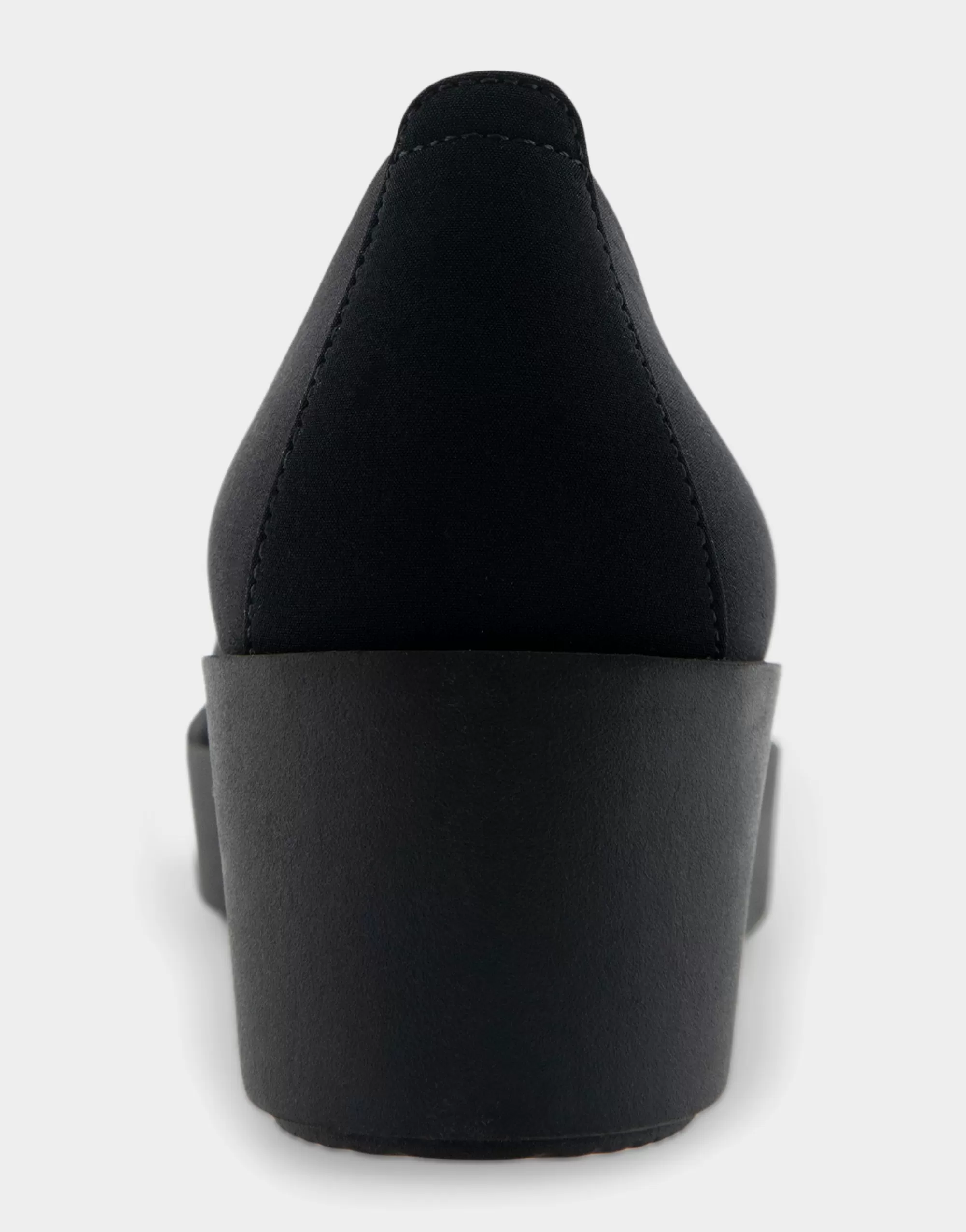 Aerosoles Clogs & Mules | Wedges*Comfortable Women's Flatform Shoe in Black Stretch Gabardine Fabric