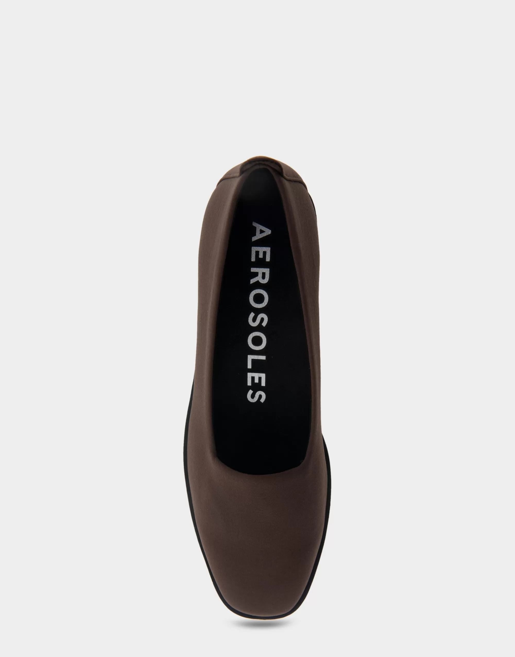 Aerosoles Clogs & Mules | Wedges*Comfortable Women's Flatform Shoe in Brown Stretch Gabardine Fabric