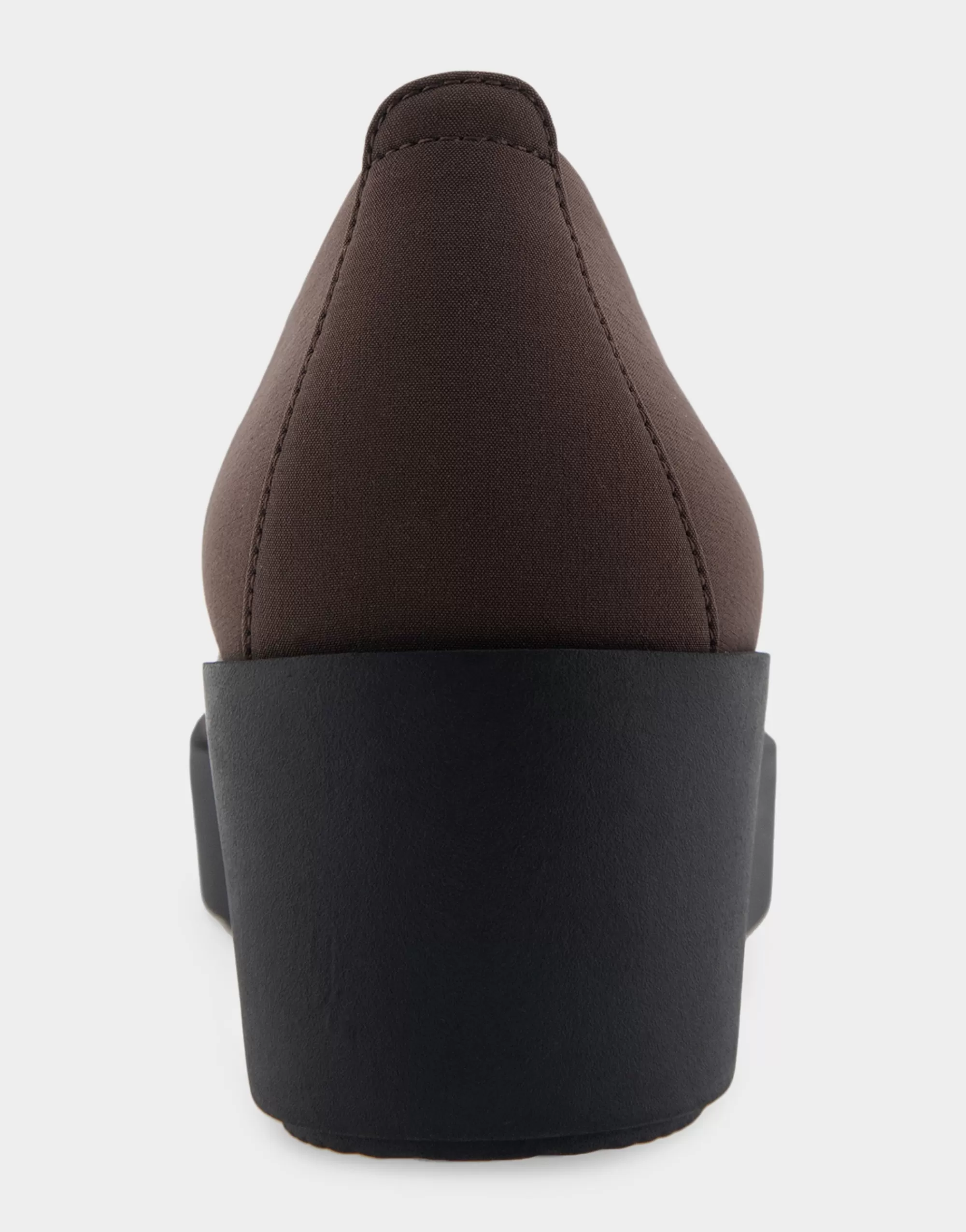 Aerosoles Clogs & Mules | Wedges*Comfortable Women's Flatform Shoe in Brown Stretch Gabardine Fabric