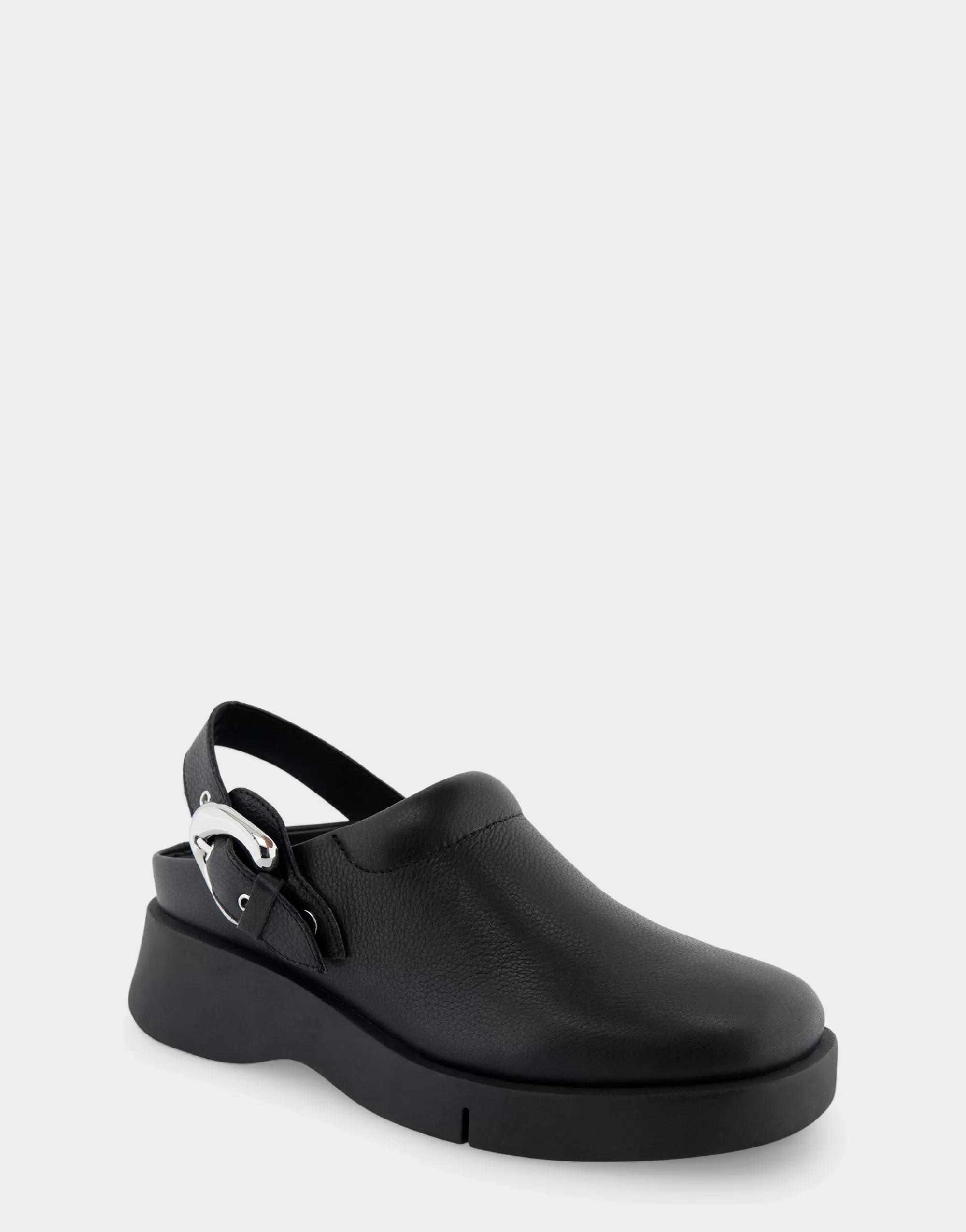 Aerosoles Clogs & Mules*Comfortable Women's Flexible Molded Unit Convertible Clog in Black Leather Leather