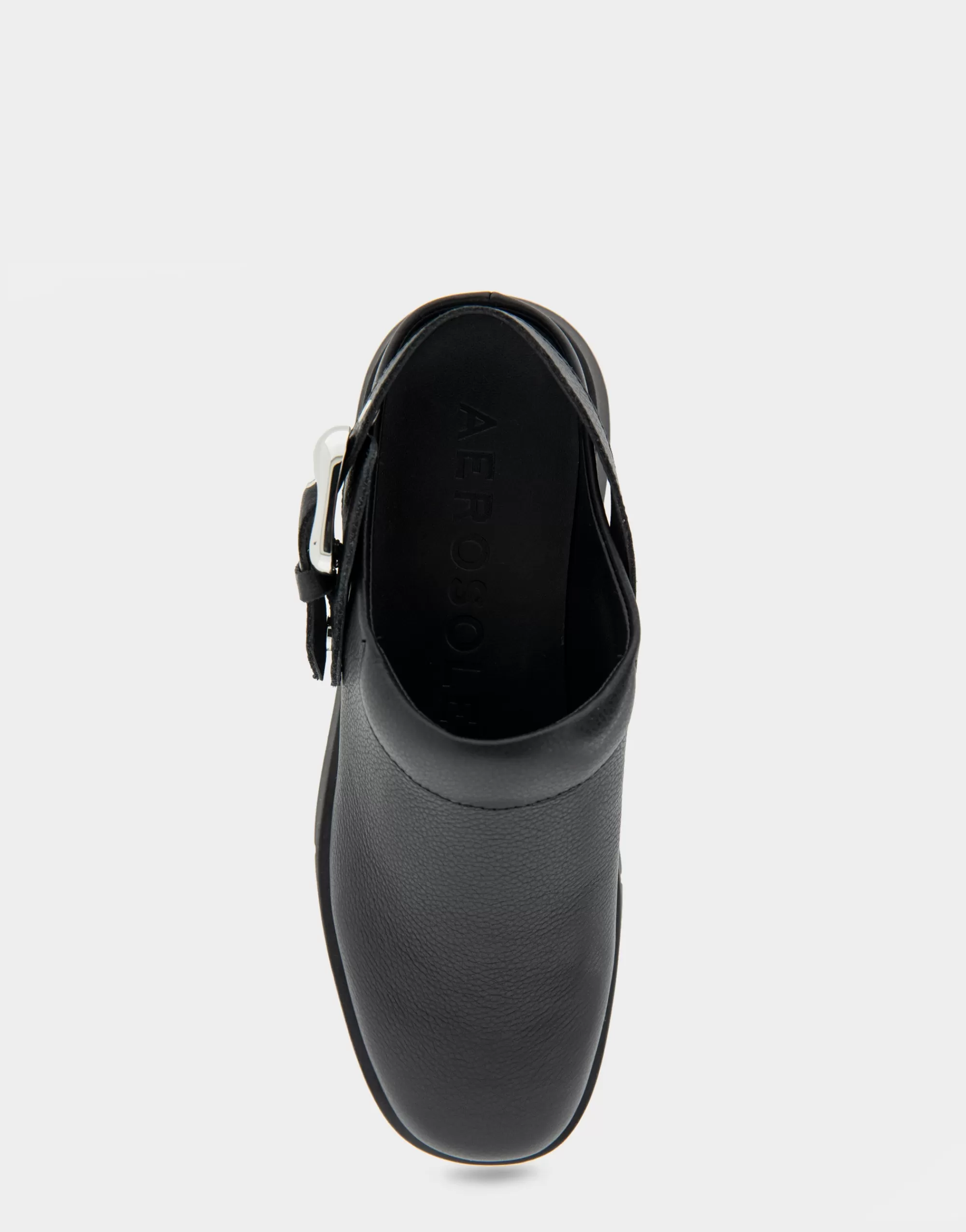 Aerosoles Clogs & Mules*Comfortable Women's Flexible Molded Unit Convertible Clog in Black Leather Leather