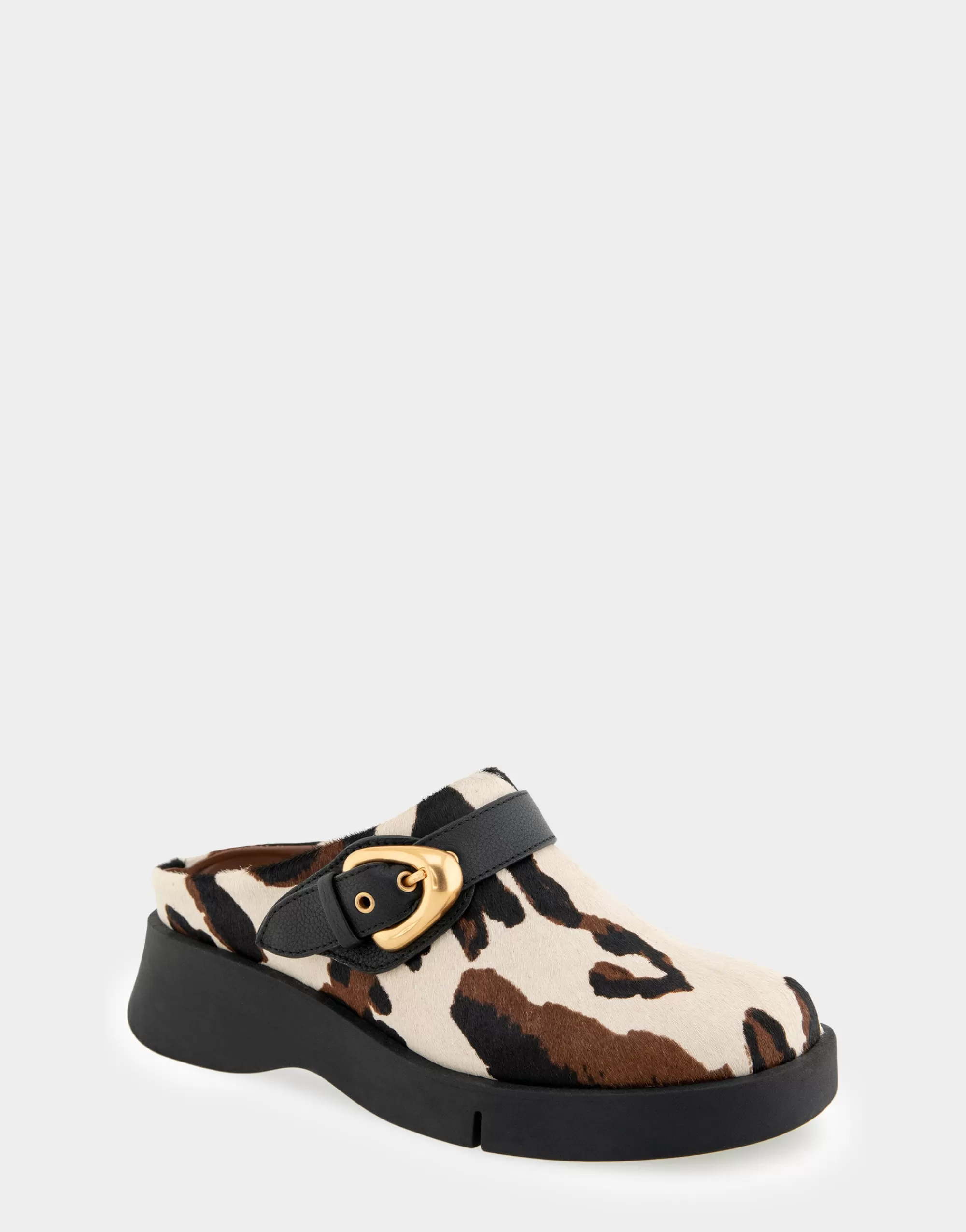 Aerosoles Clogs & Mules*Comfortable Women's Flexible Molded Unit Convertible Clog in Cow Print Haircalf Cowhair