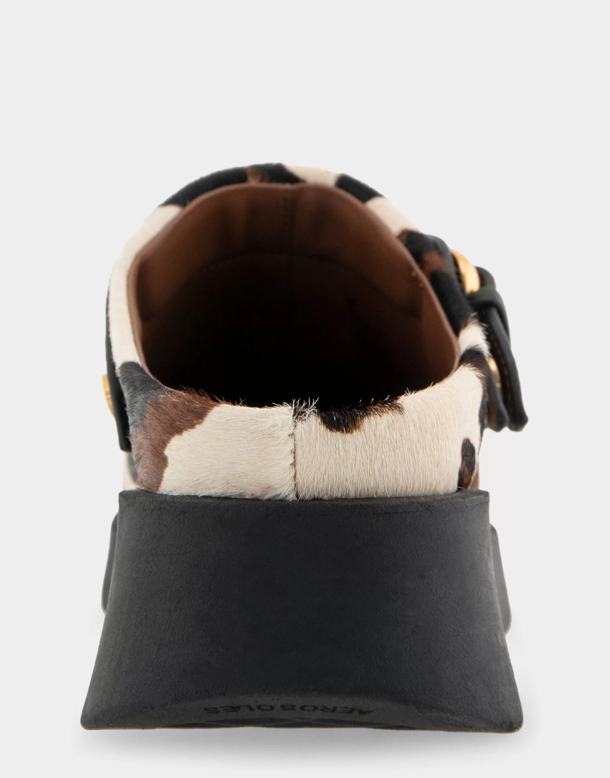 Aerosoles Clogs & Mules*Comfortable Women's Flexible Molded Unit Convertible Clog in Cow Print Haircalf Cowhair