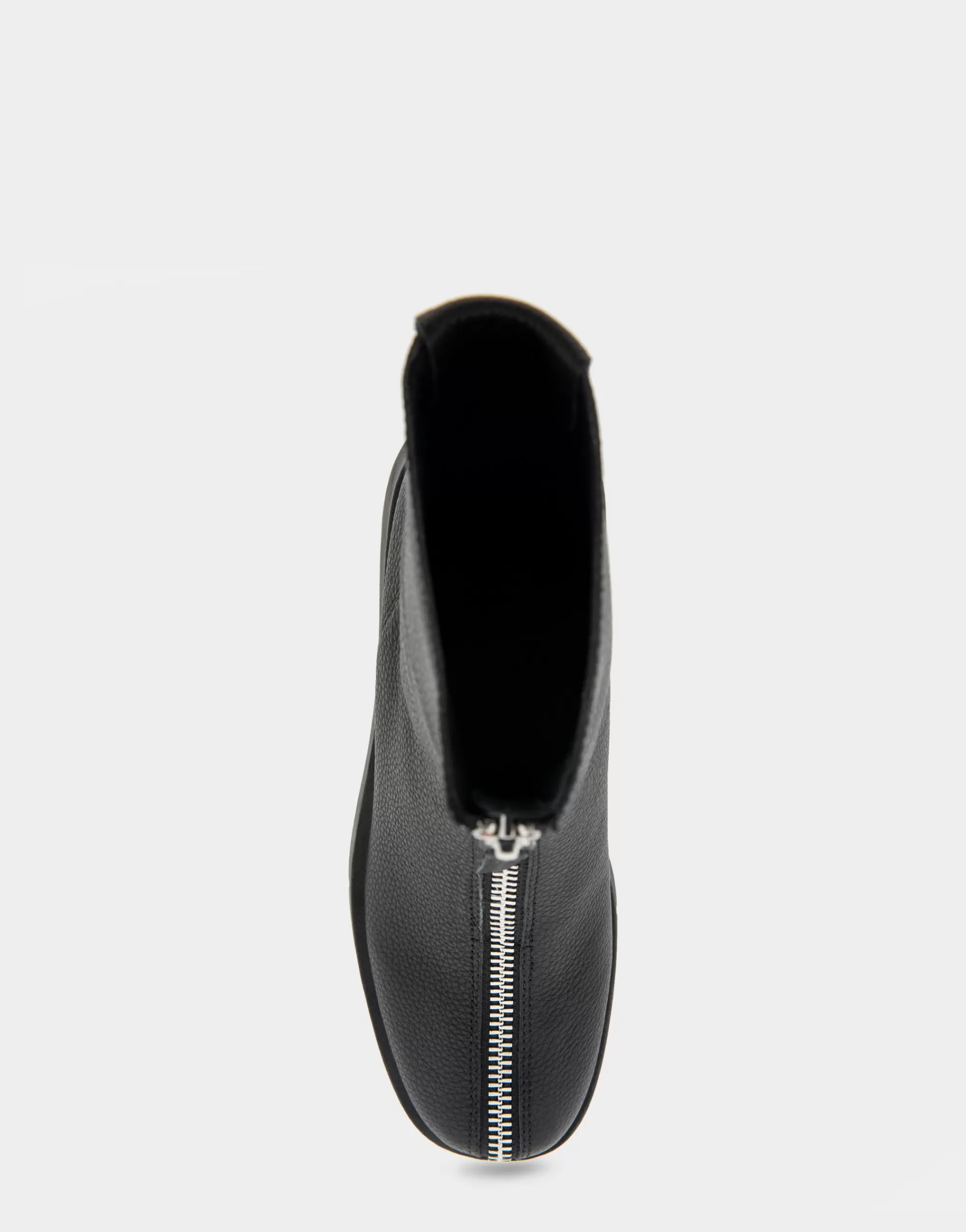Aerosoles Ankle Boots*Comfortable Women's Flexible Molded Unit Front Zip Bootie in Black Pebbled Leather