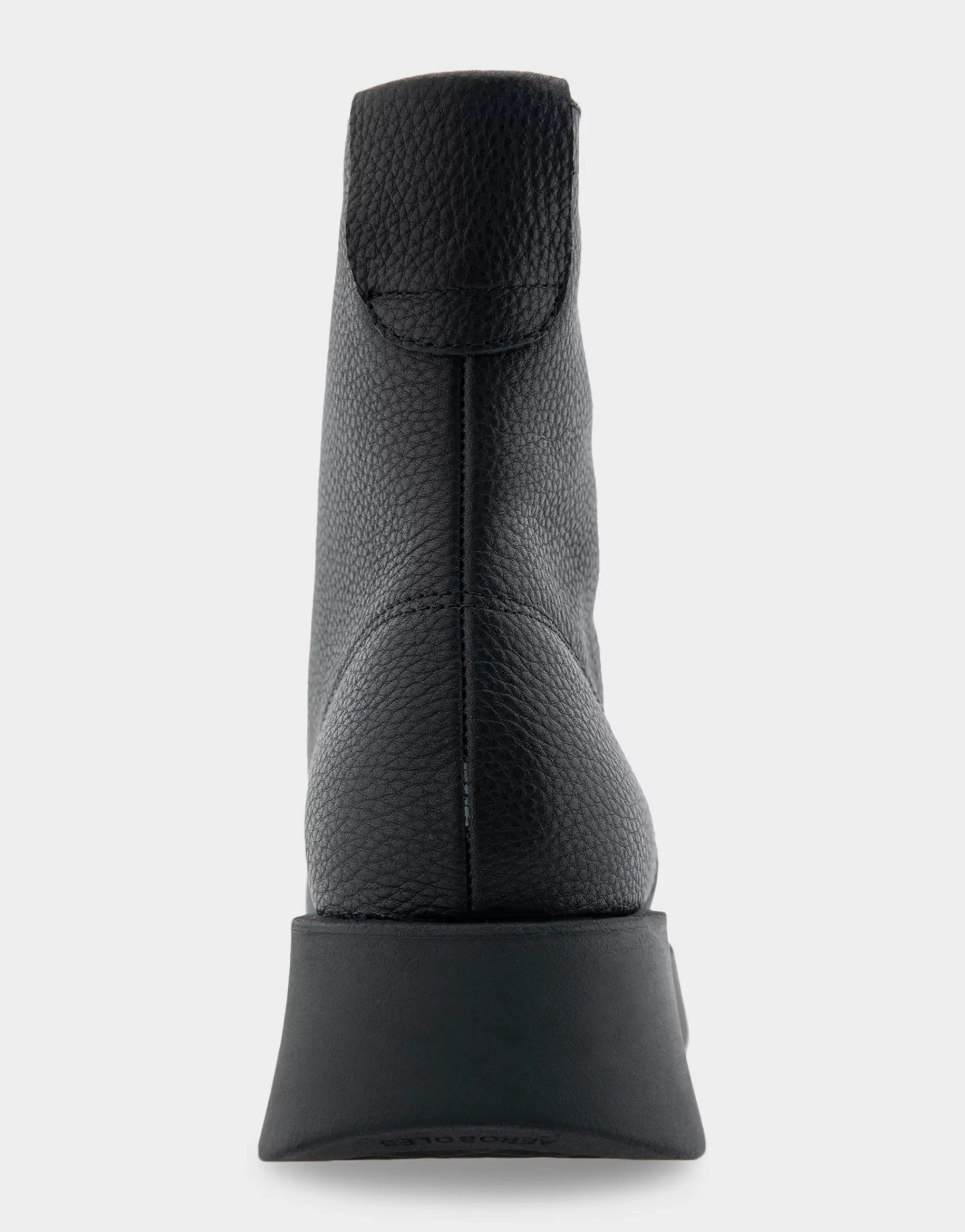 Aerosoles Ankle Boots*Comfortable Women's Flexible Molded Unit Front Zip Bootie in Black Pebbled Leather