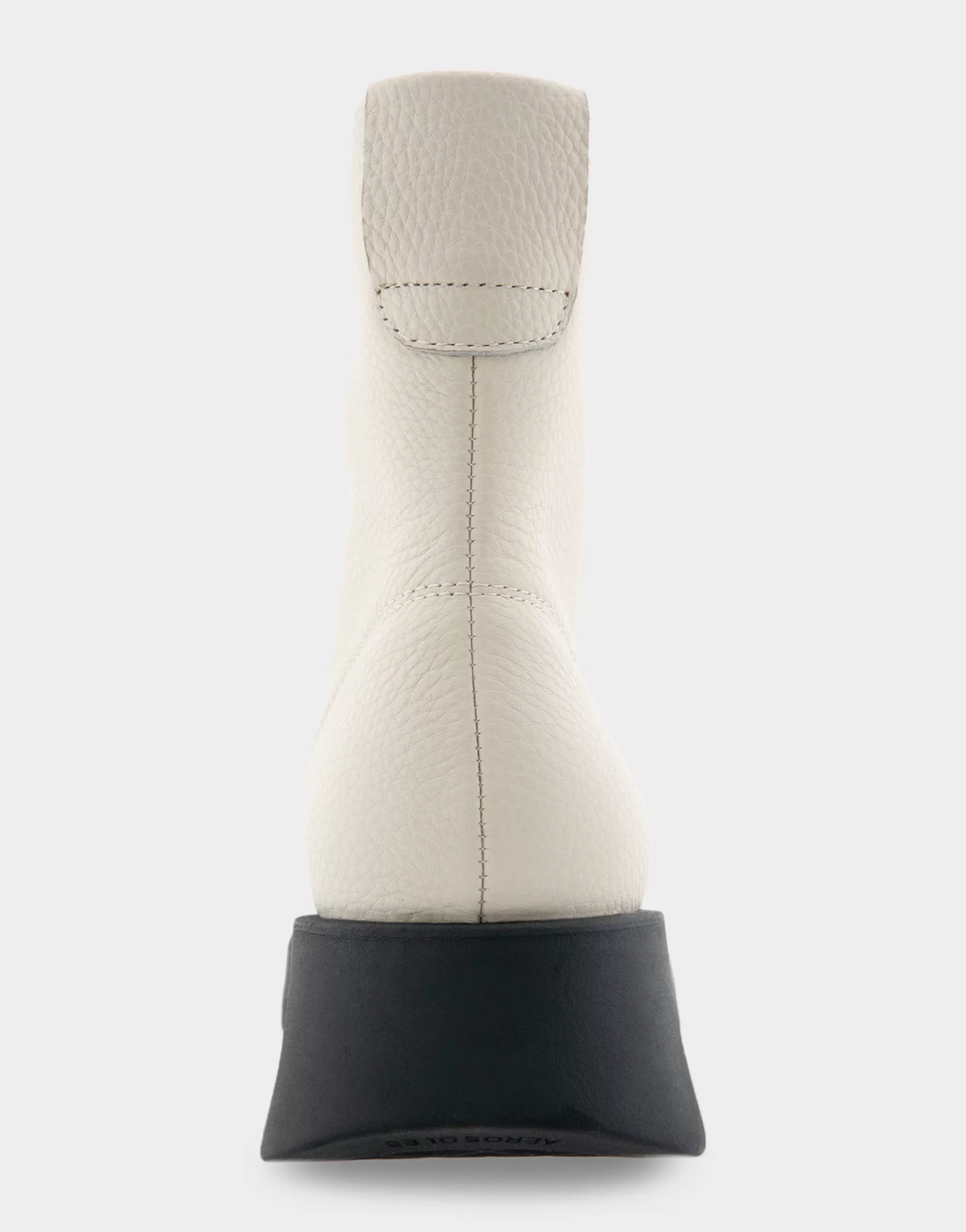 Aerosoles Ankle Boots*Comfortable Women's Flexible Molded Unit Front Zip Bootie in Eggnog Pebbled Leather