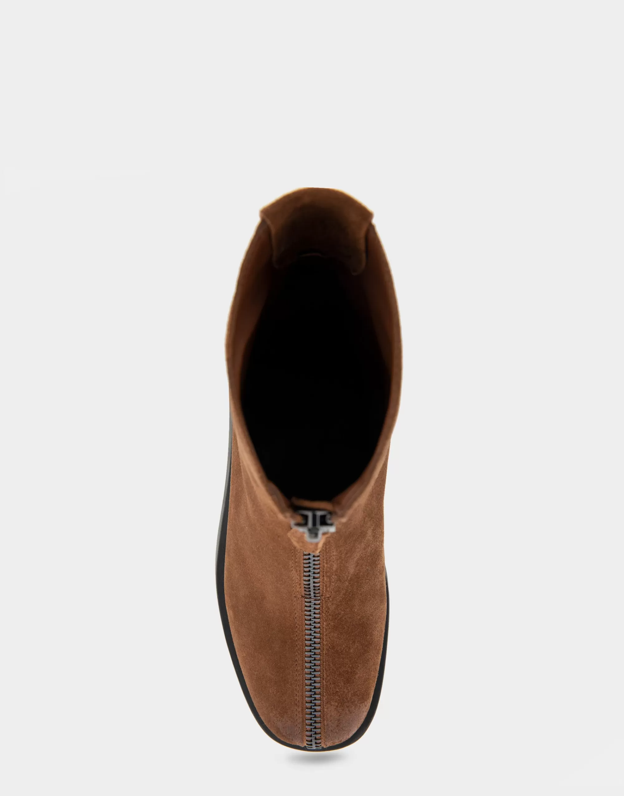 Aerosoles Ankle Boots*Comfortable Women's Flexible Molded Unit Front Zip Bootie in Tobacco Suede