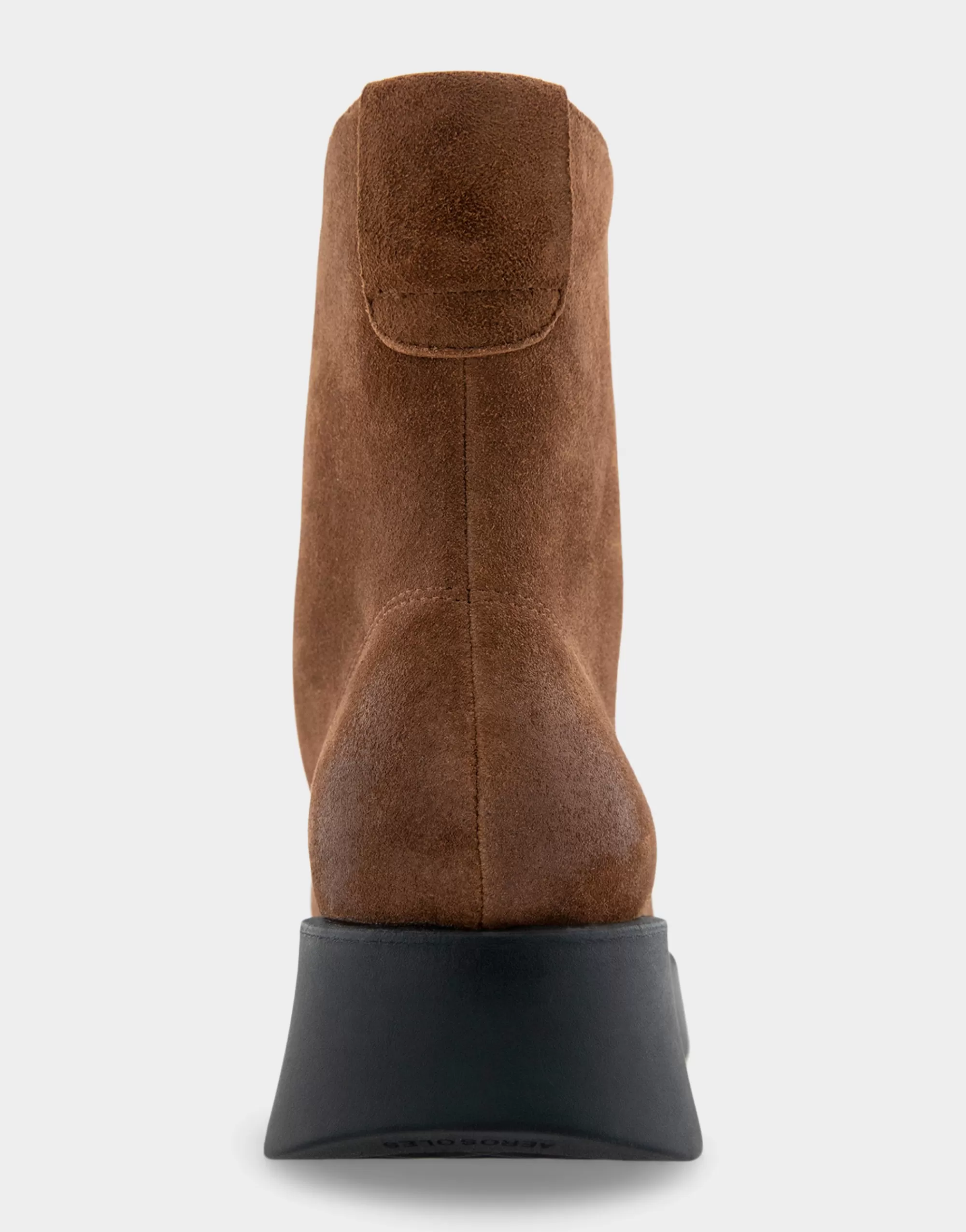Aerosoles Ankle Boots*Comfortable Women's Flexible Molded Unit Front Zip Bootie in Tobacco Suede