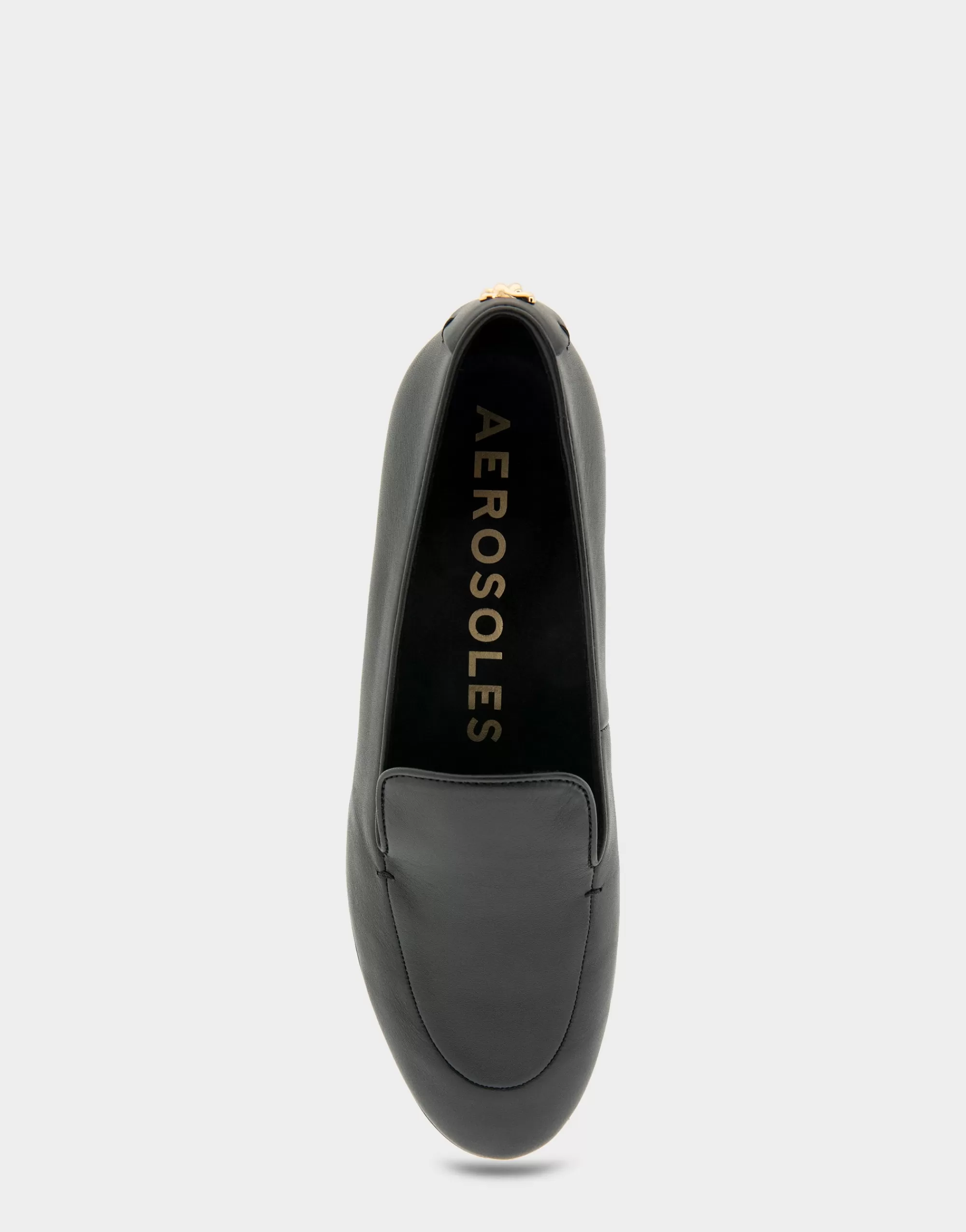 Aerosoles Loafers*Comfortable Women's Flexible Tailored Clean Loafer in Black Leather