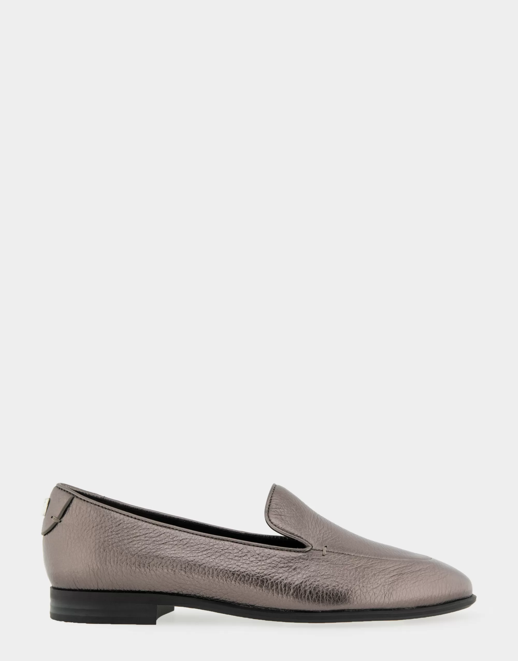 Aerosoles Loafers*Comfortable Women's Flexible Tailored Clean Loafer in Gunmetal Pebbled Leather