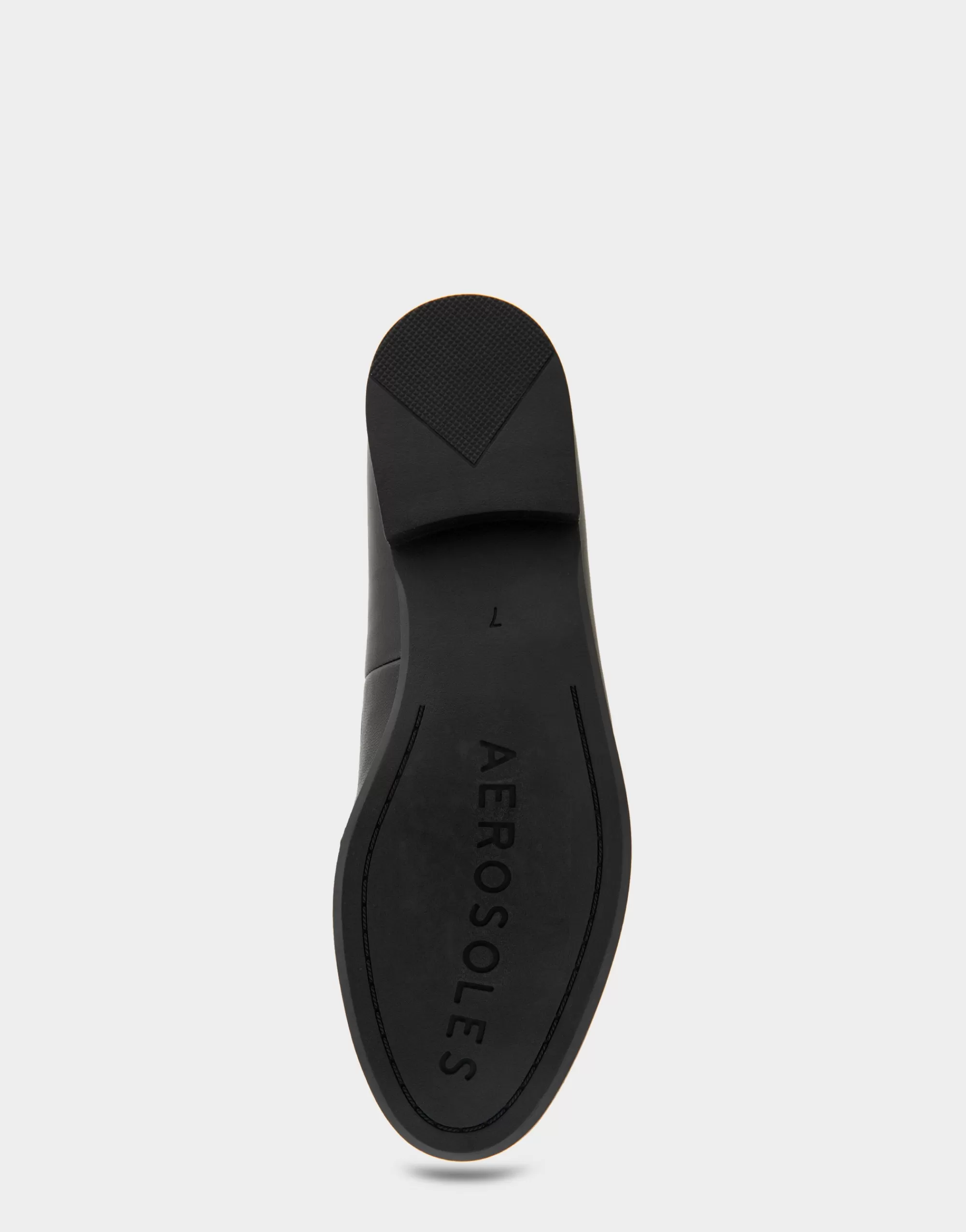 Aerosoles Loafers*Comfortable Women's Flexible Tailored Debosssed Logo Loafer in Black Leather Leather