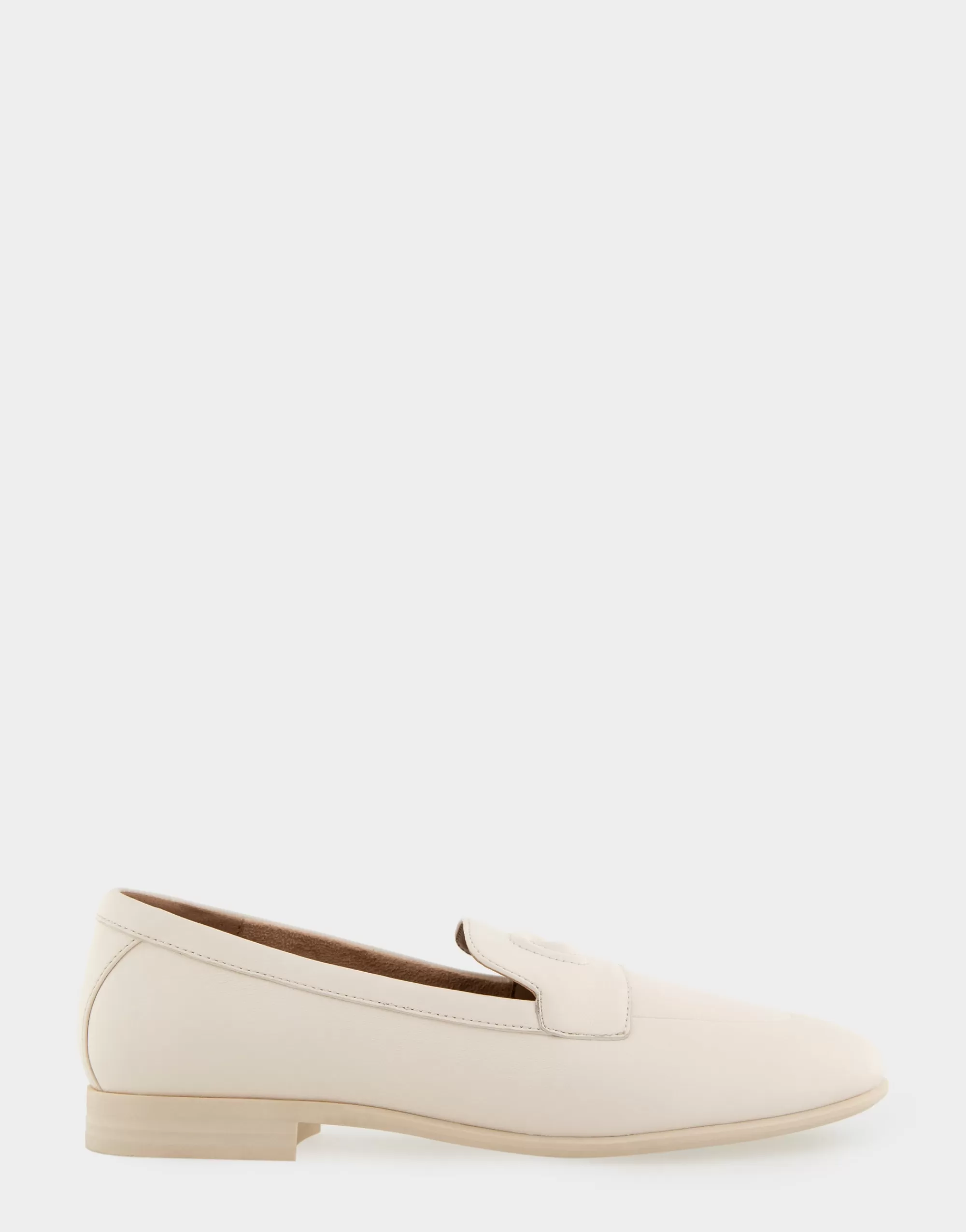 Aerosoles Loafers*Comfortable Women's Flexible Tailored Debosssed Logo Loafer in Eggnog Leather Leather