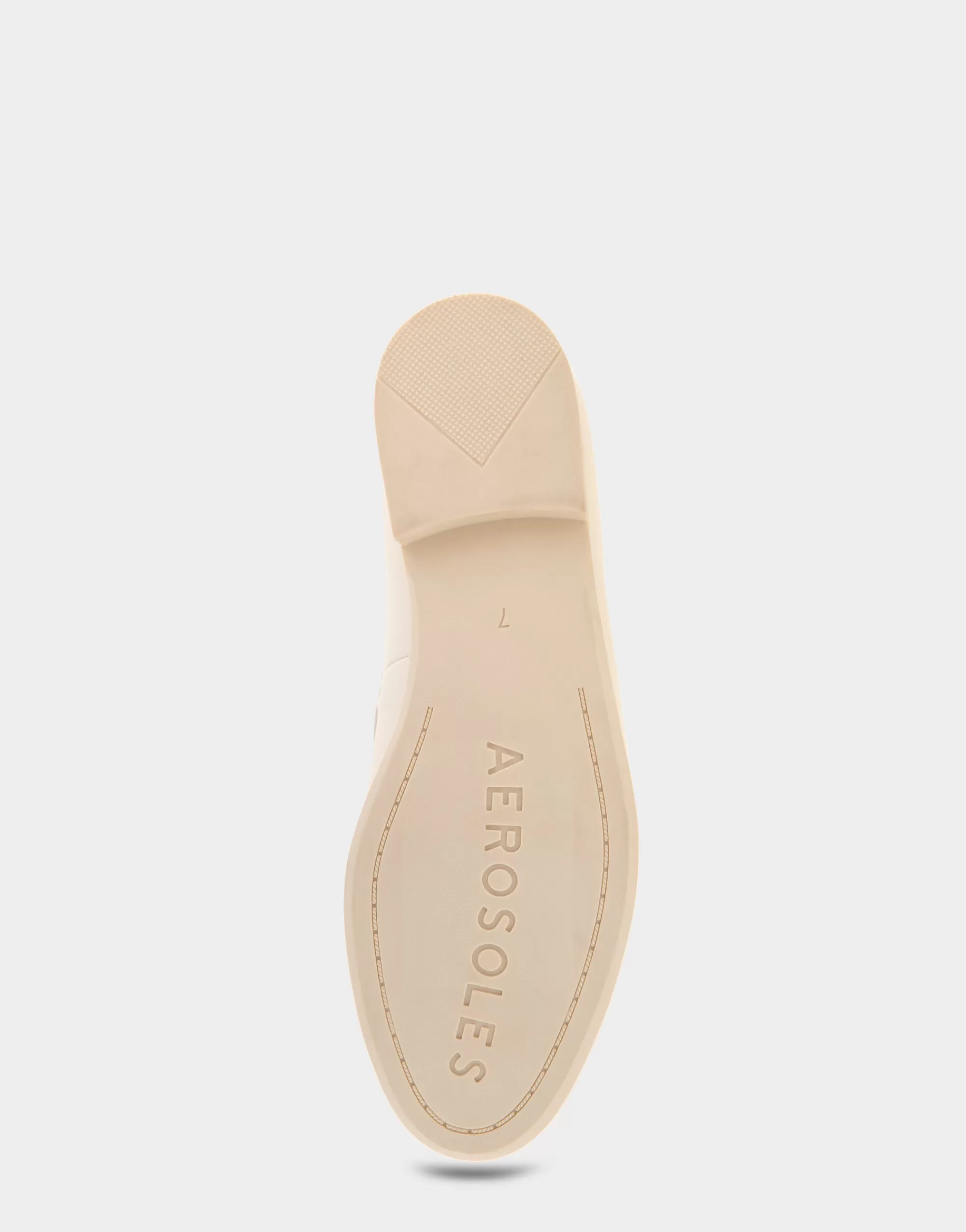 Aerosoles Loafers*Comfortable Women's Flexible Tailored Debosssed Logo Loafer in Eggnog Leather Leather