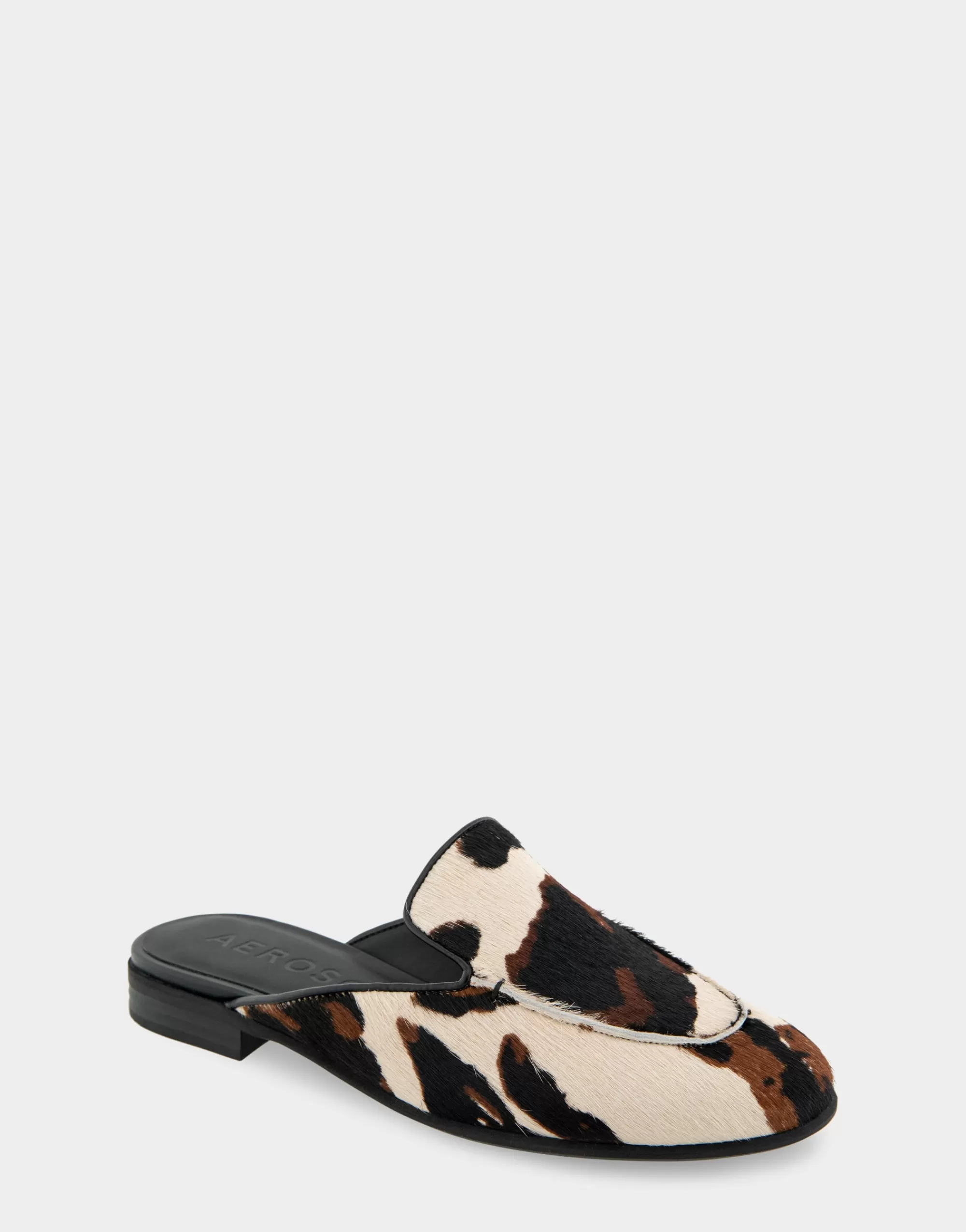 Aerosoles Clogs & Mules | Loafers*Comfortable Women's Flexible Tailored Loafer Mule in Cow Print Haircalf Haircalf