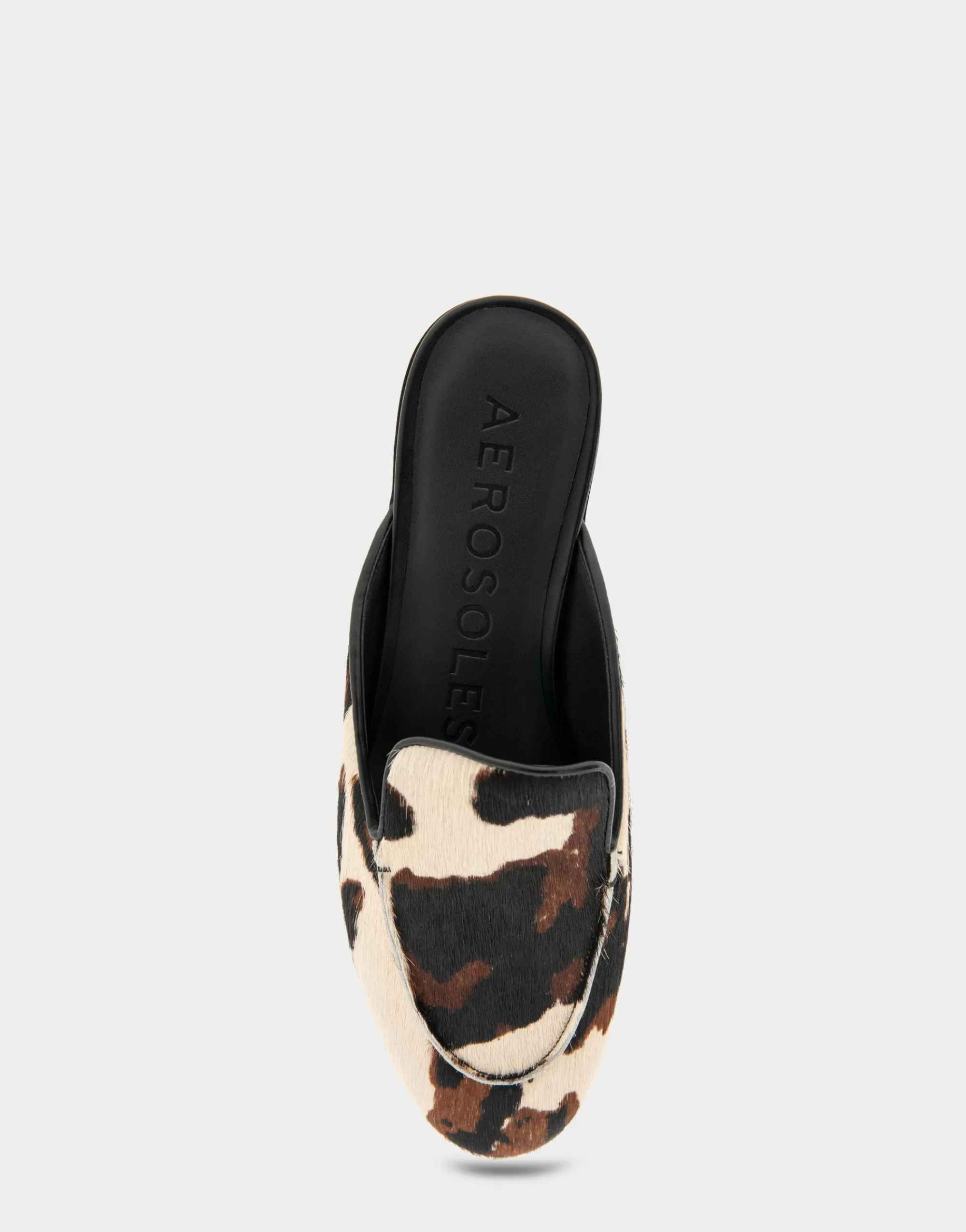 Aerosoles Clogs & Mules | Loafers*Comfortable Women's Flexible Tailored Loafer Mule in Cow Print Haircalf Haircalf