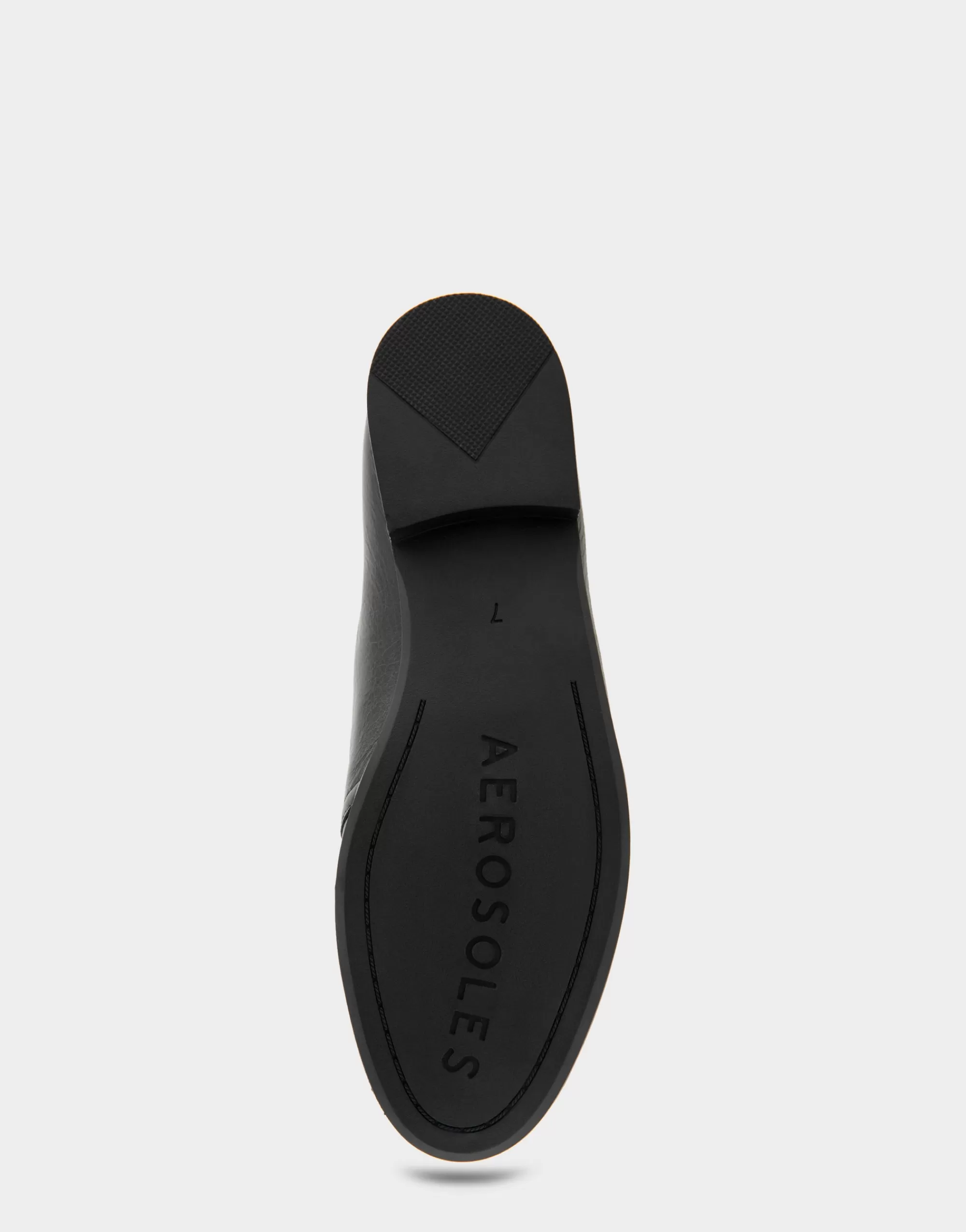 Aerosoles Wide Width Flats | Loafers*Comfortable Women's Flexible Tailored Menswear Inspired Slip-on Oxford in Black Burnished Leather Leather