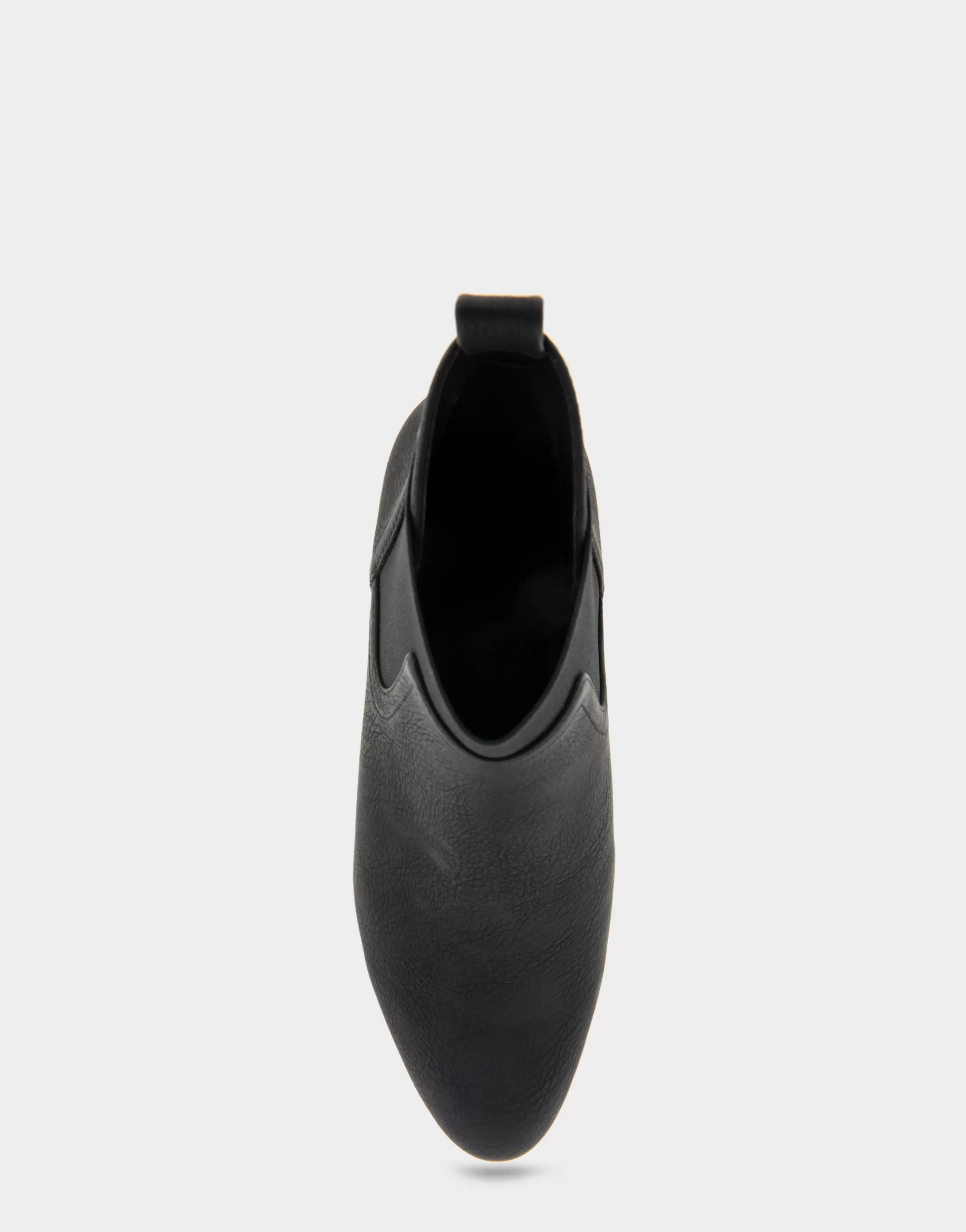 Aerosoles Heeled Boots | Ankle Boots*Comfortable Women's Gored Ankle Bootie With Pull Tab in Black Grainy Faux Leather Faux Leather