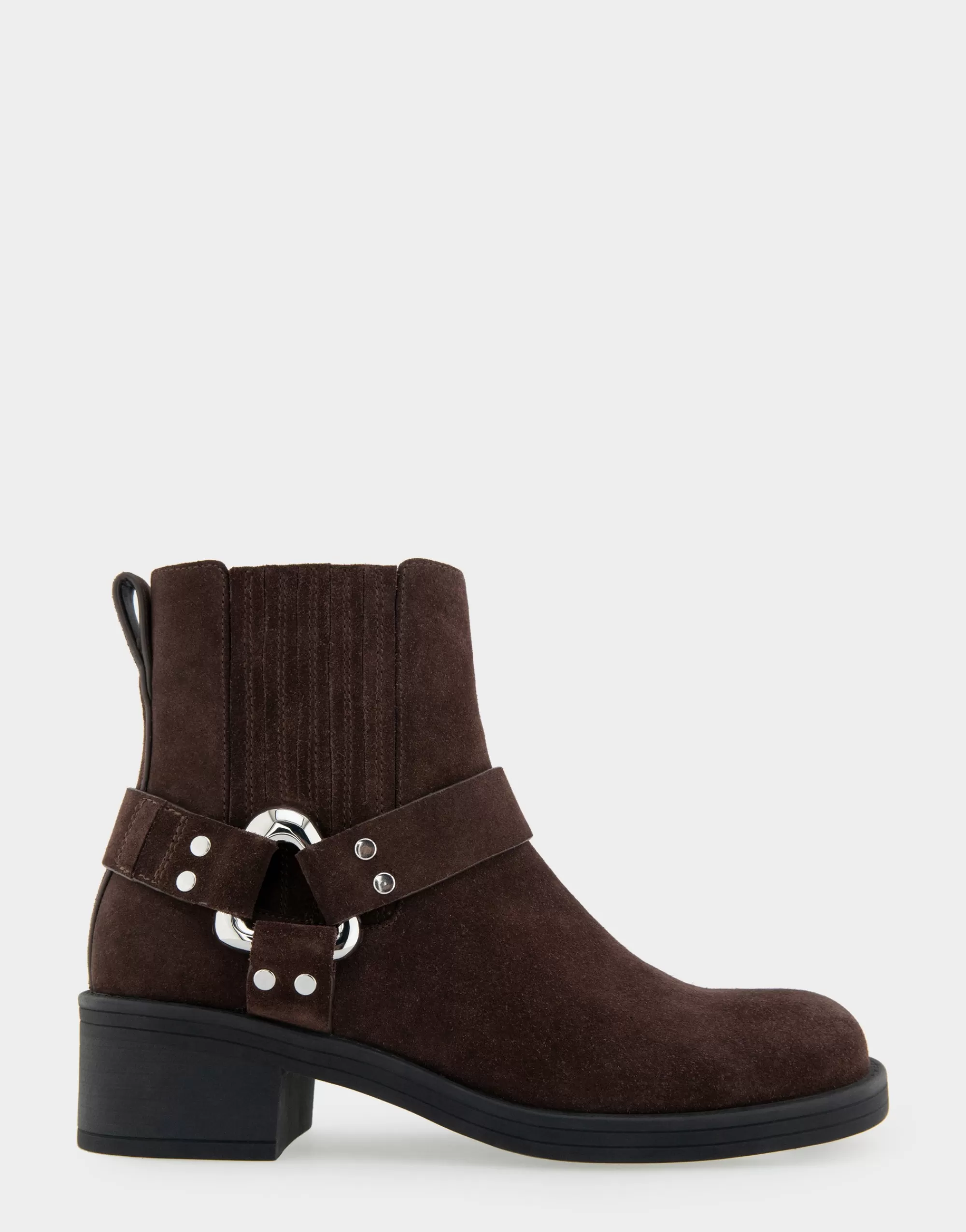 Aerosoles Heeled Boots | Ankle Boots*Comfortable Women's Gored Squared Toe Engineer Bootie in Java Suede Suede