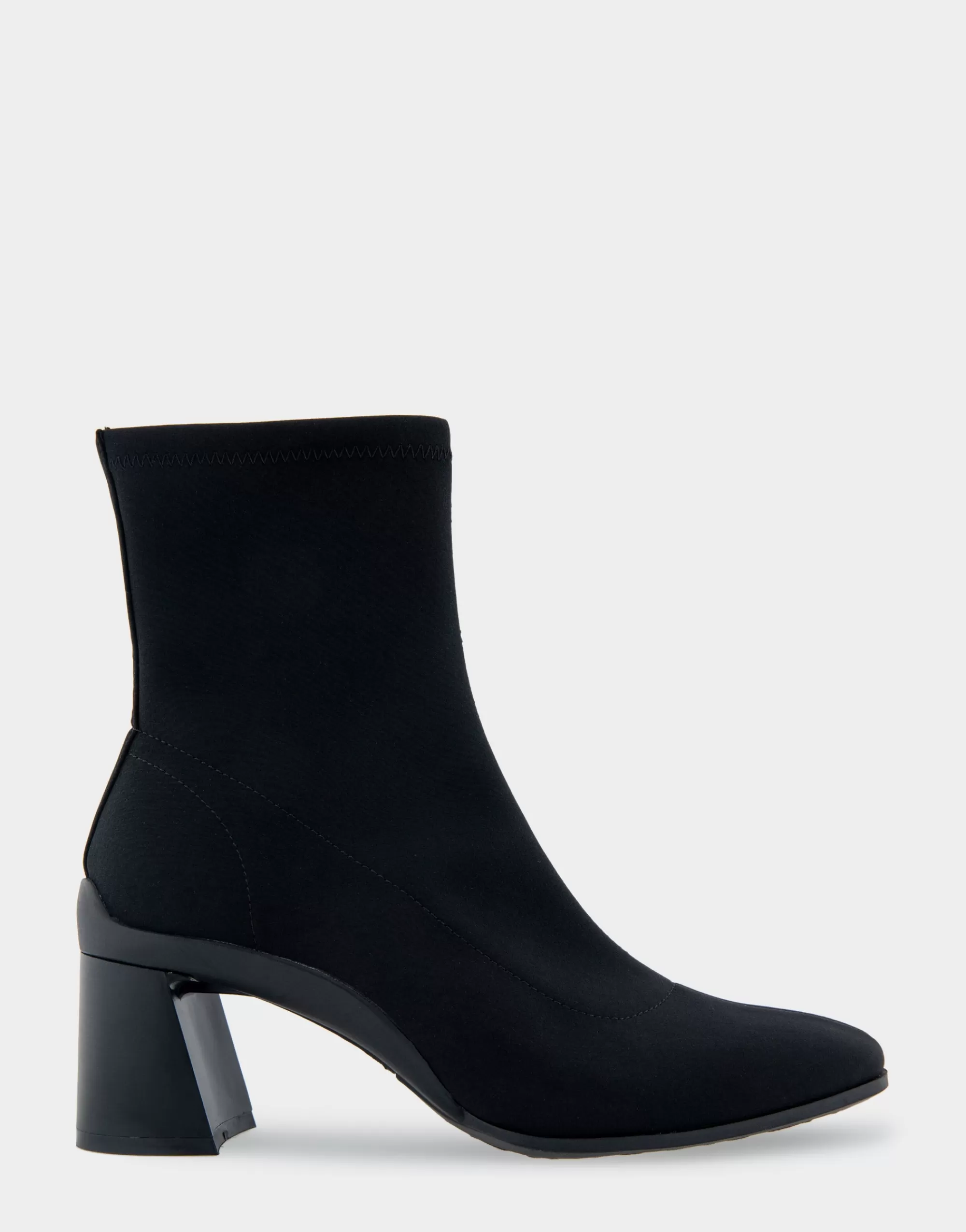 Aerosoles Wide Width Boots | Heeled Boots*Comfortable Women's Heeled Ankle Boot in Black Stretch Gabardine Fabric