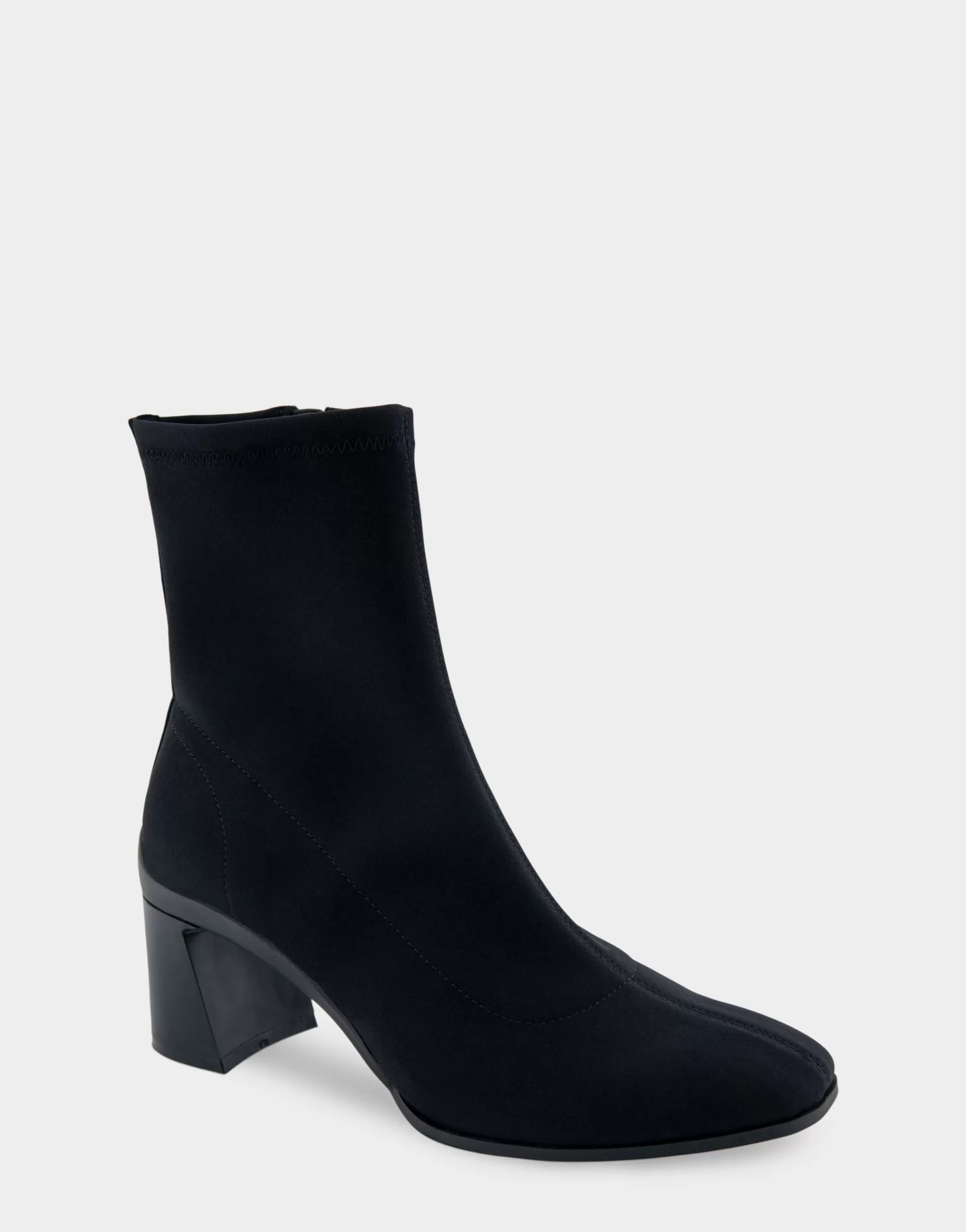 Aerosoles Wide Width Boots | Heeled Boots*Comfortable Women's Heeled Ankle Boot in Black Stretch Gabardine Fabric