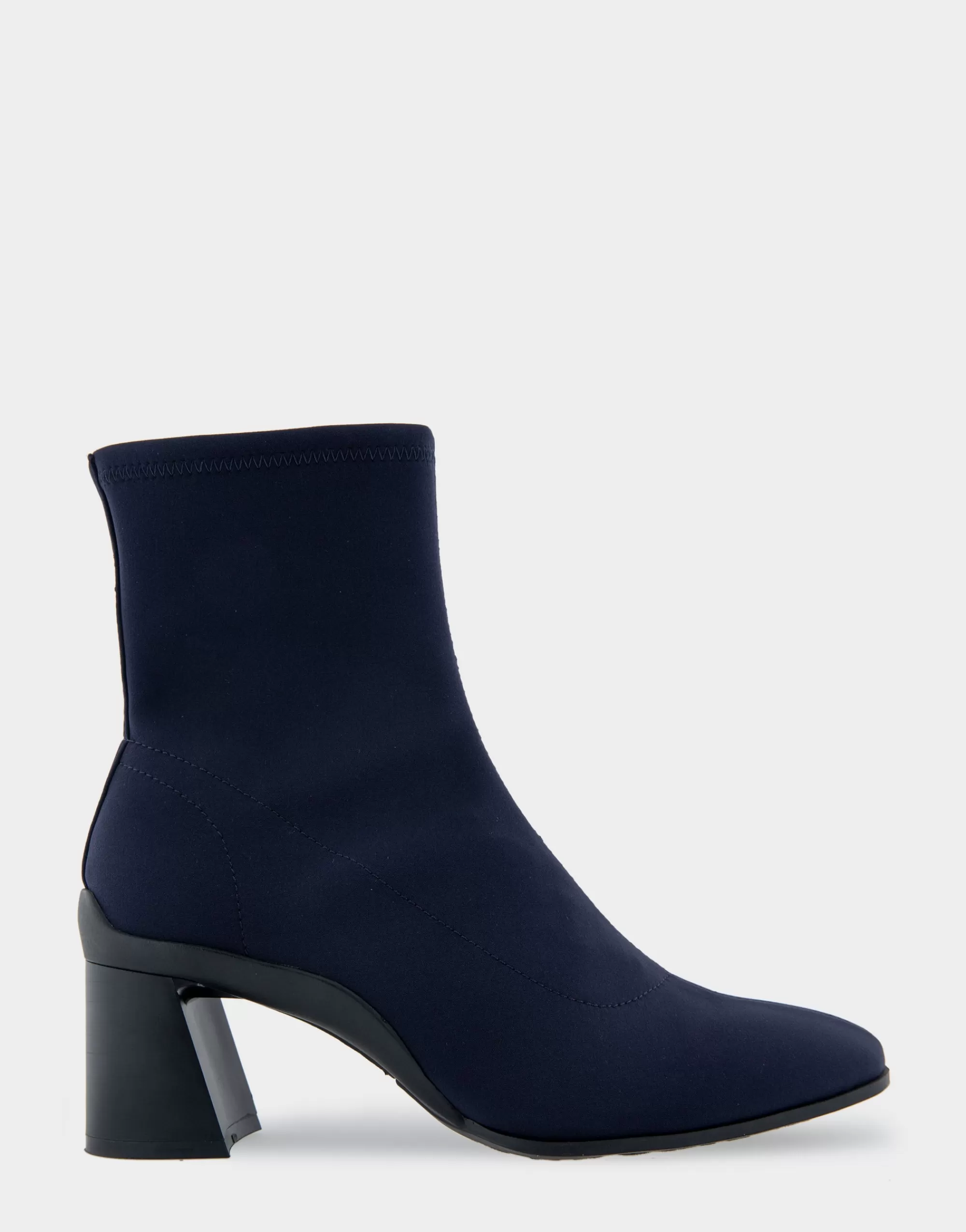 Aerosoles Wide Width Boots | Heeled Boots*Comfortable Women's Heeled Ankle Boot in Navy Stretch Gabardine Fabric