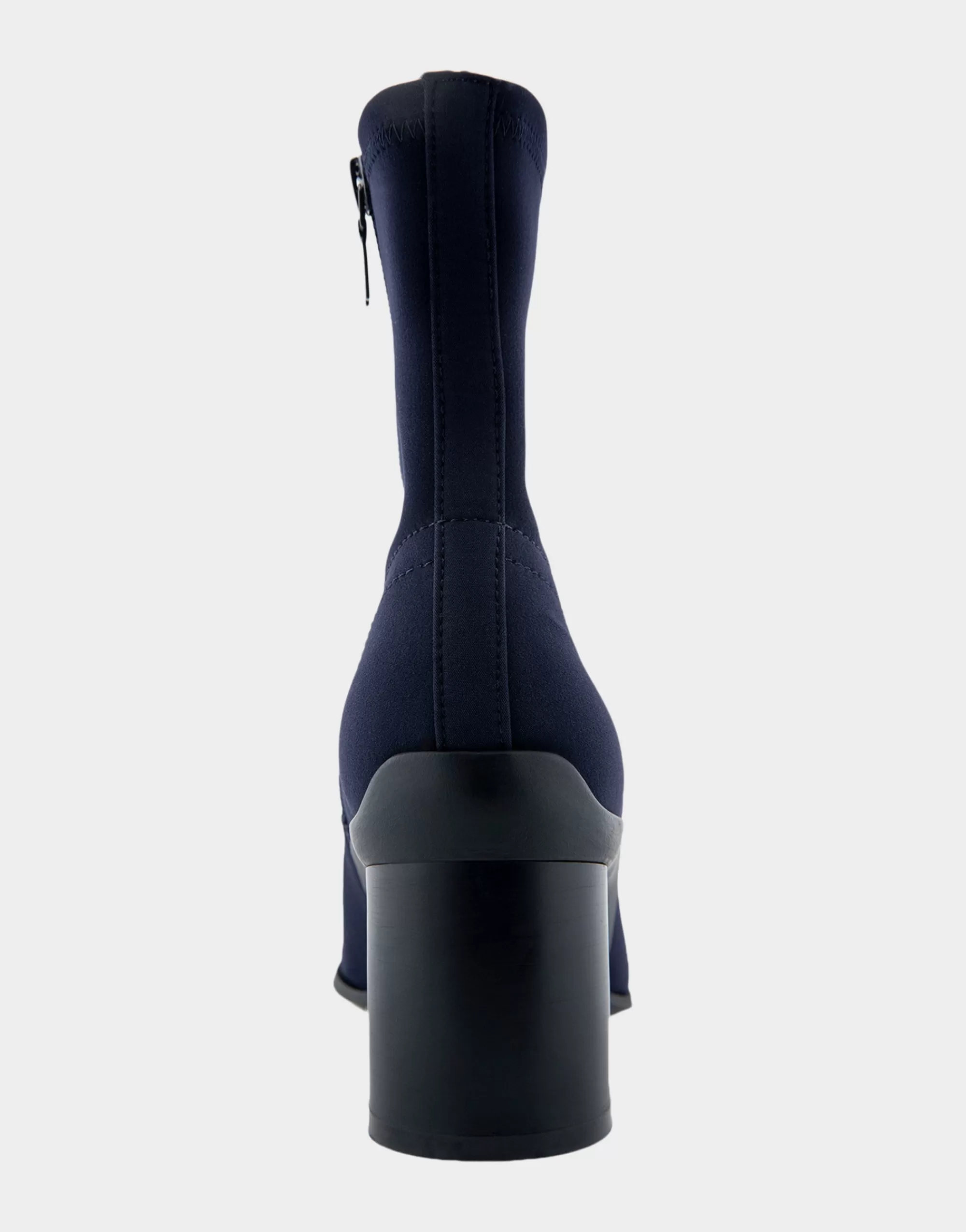 Aerosoles Wide Width Boots | Heeled Boots*Comfortable Women's Heeled Ankle Boot in Navy Stretch Gabardine Fabric