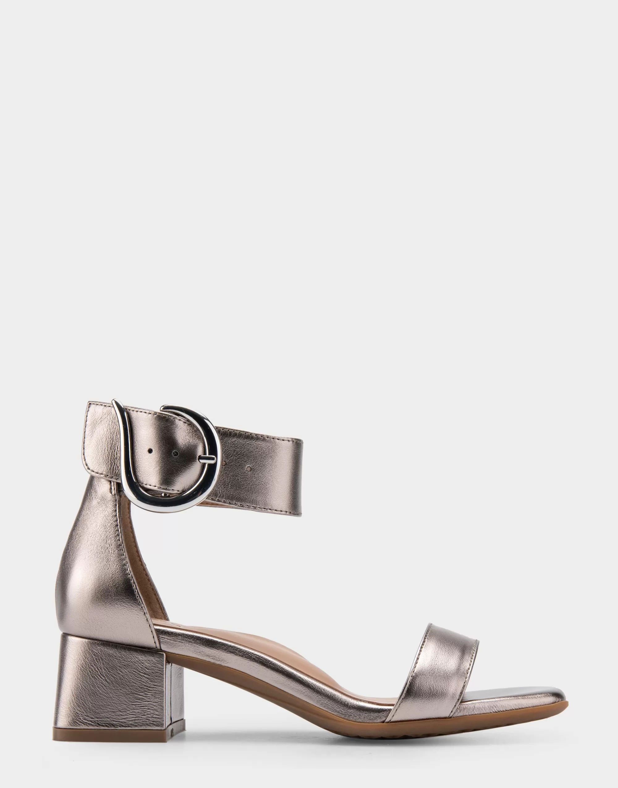 Aerosoles Dress*Comfortable Women's Heeled Sandal in Silver Genuine Leather