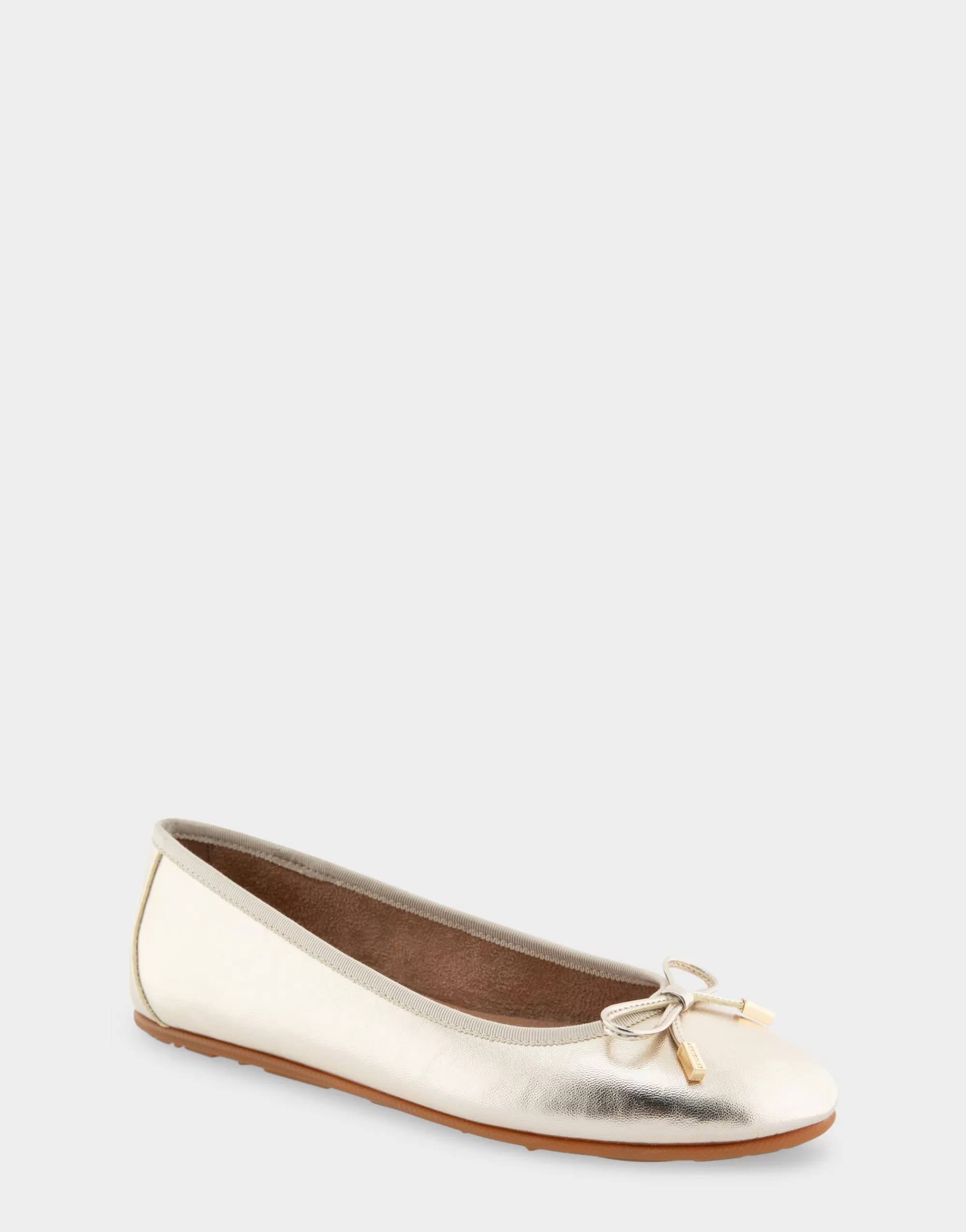 Aerosoles Clogs & Mules | Dress*Comfortable Women's Hidden Wedge Ballet Flat in Gold Faux Leather
