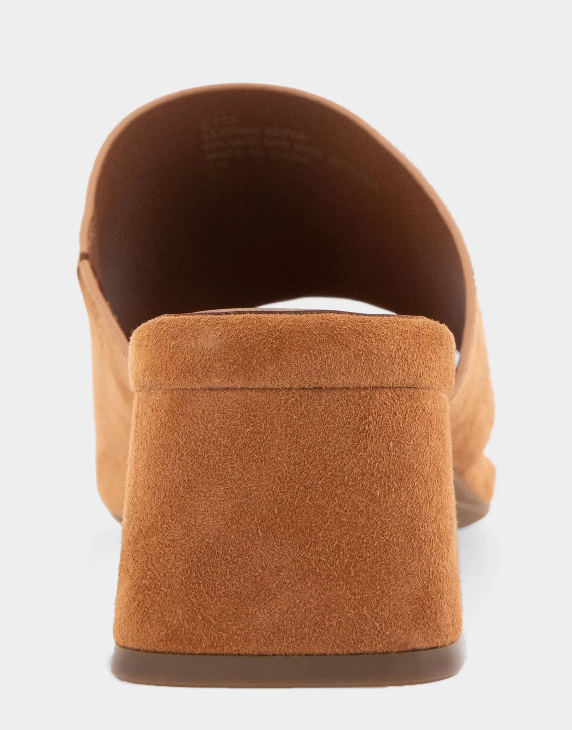 Aerosoles Slides*Comfortable Women's Hooded Toe Ring Block Heel Slide Sandal in Tan Suede