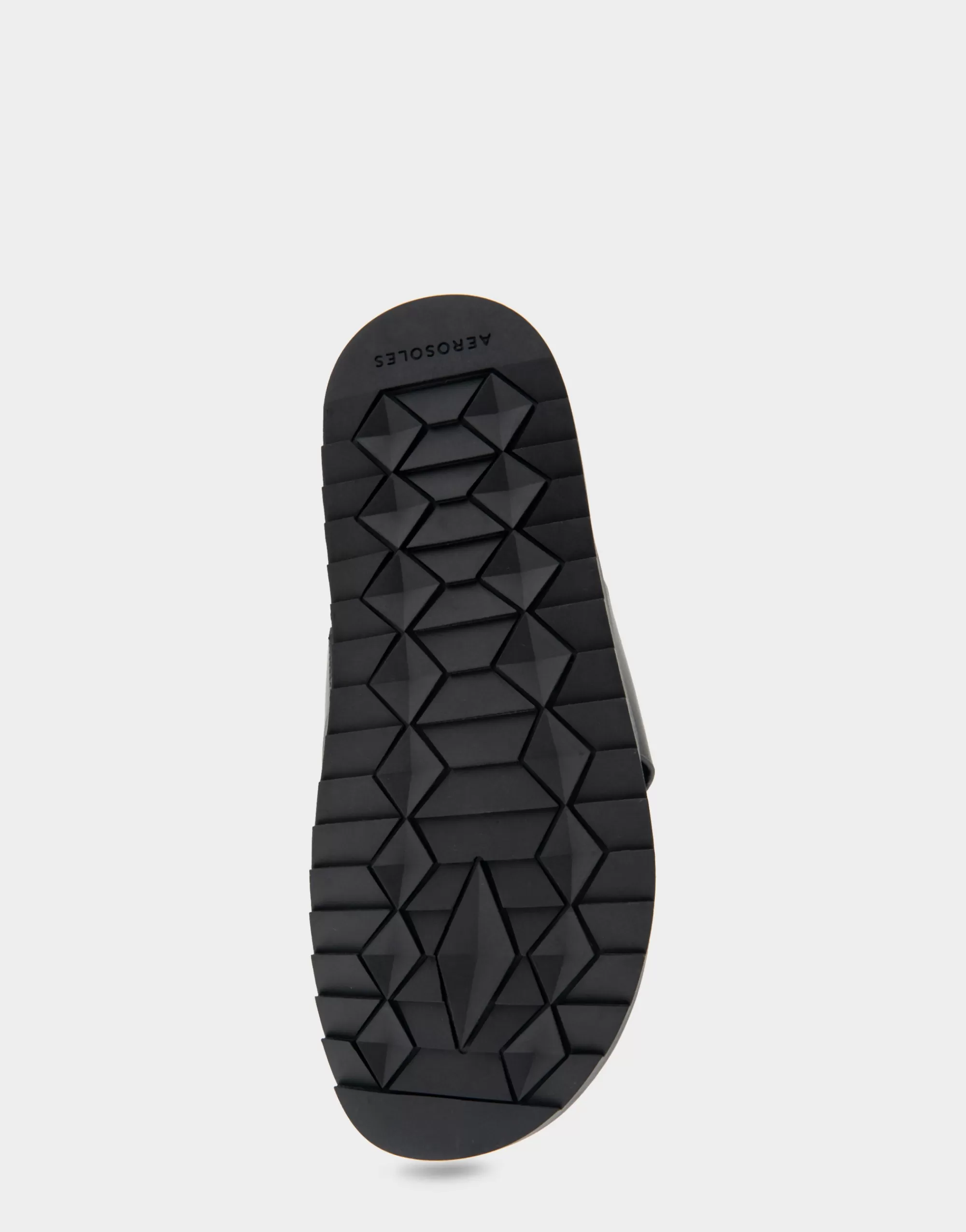 Aerosoles Flats*Comfortable Women's Hooded Toe Ring Footbed Sandal in Black Leather