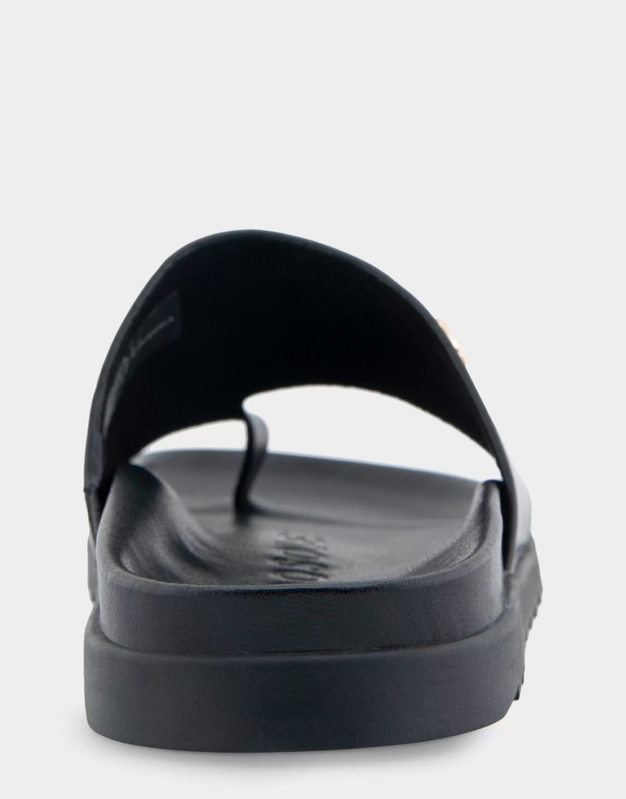 Aerosoles Flats*Comfortable Women's Hooded Toe Ring Footbed Sandal in Black Leather