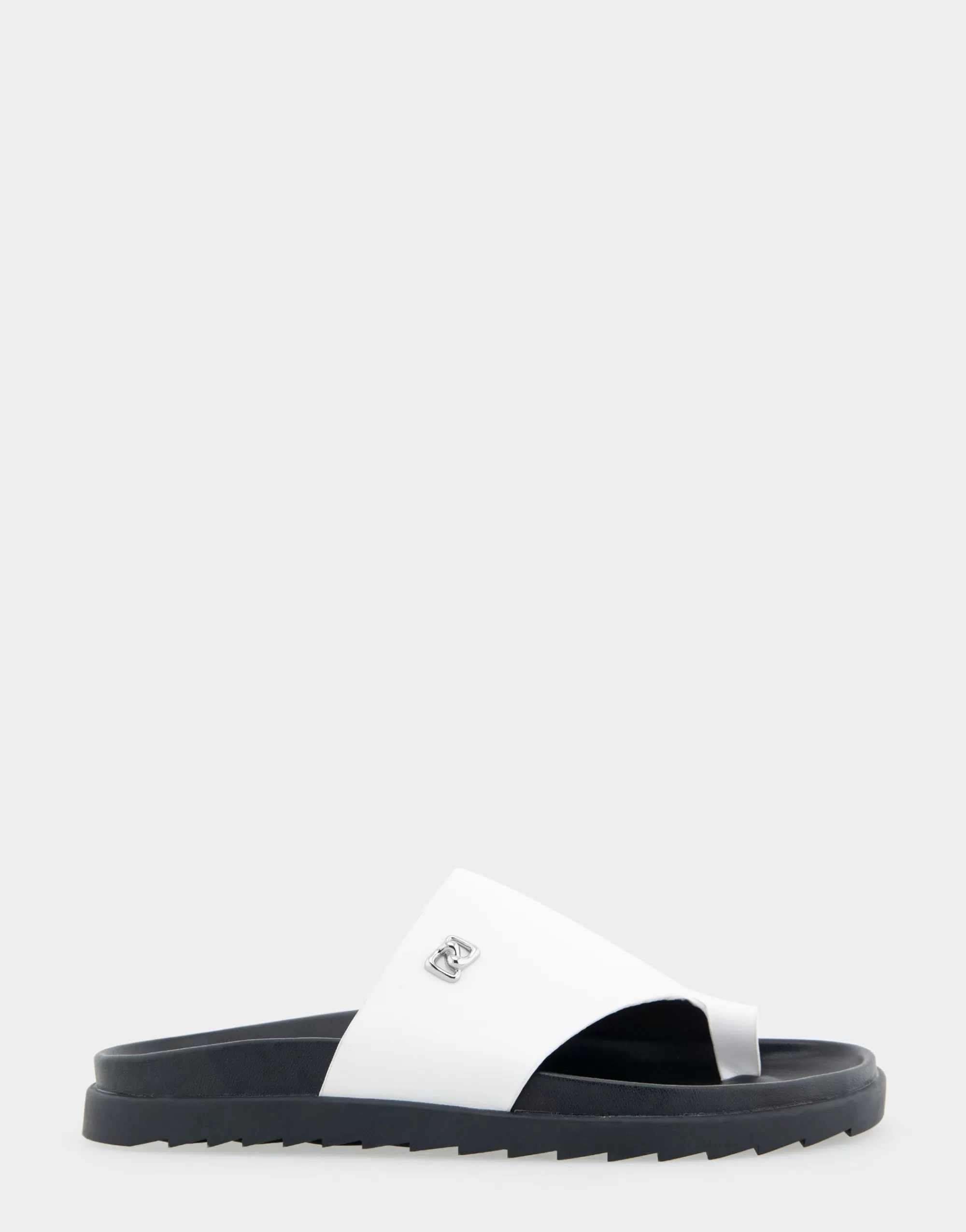 Aerosoles Flats*Comfortable Women's Hooded Toe Ring Footbed Sandal in White Leather