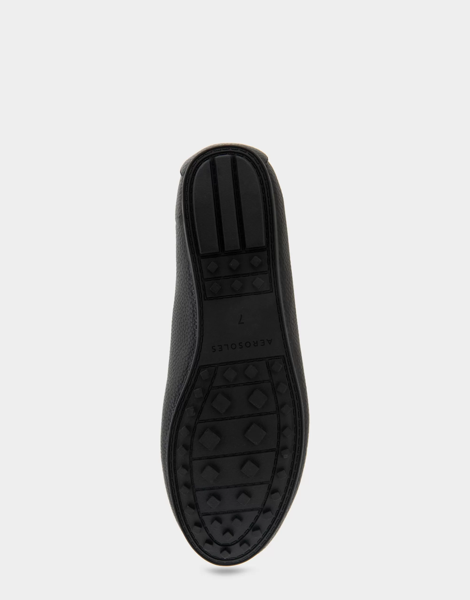 Aerosoles Loafers*Comfortable Women's Horsebit Driver Moc in Black Pebbled Faux Leather Faux Leather