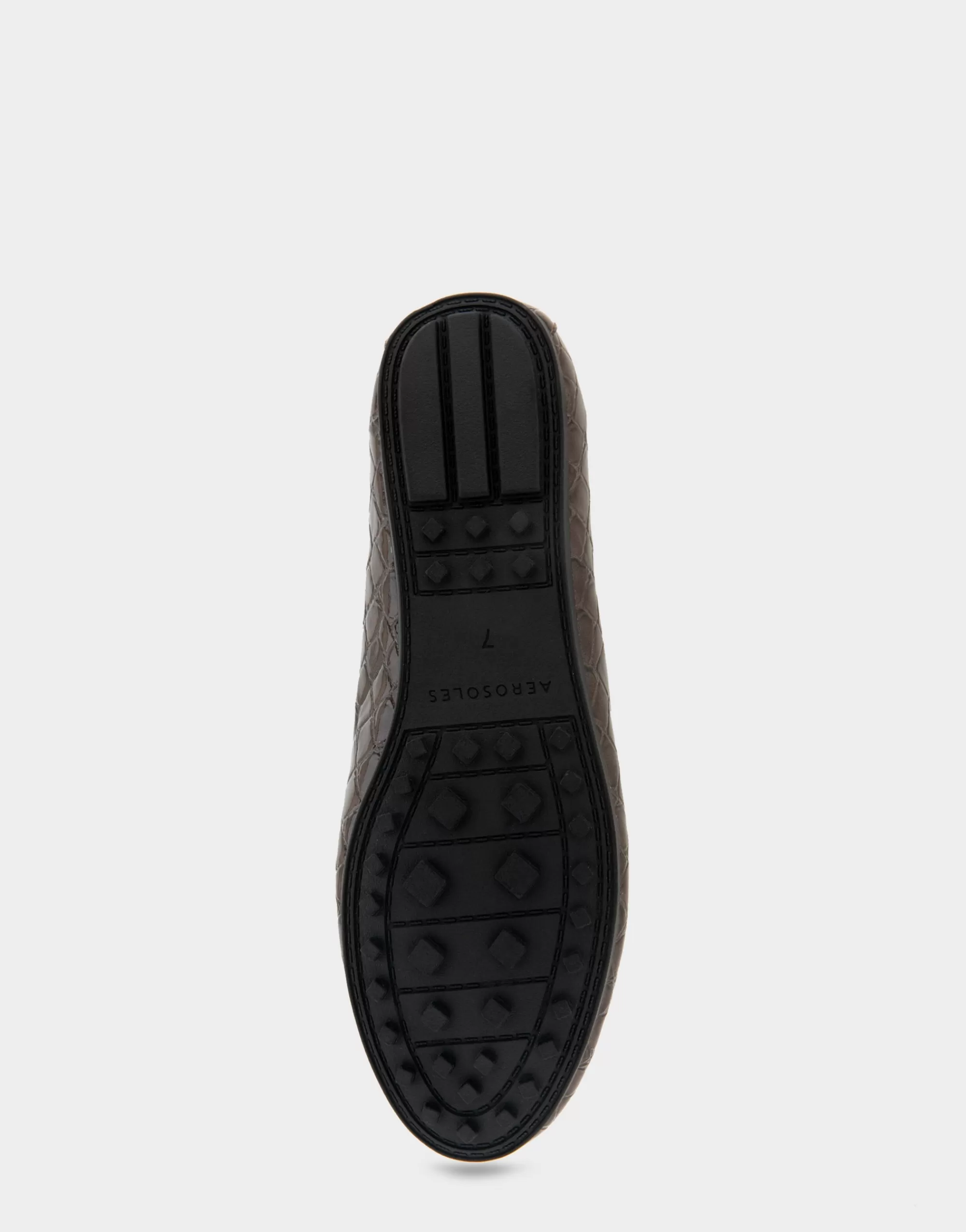 Aerosoles Loafers*Comfortable Women's Horsebit Driver Moc in Chocolate Croco Faux Leather Croco Faux Leather