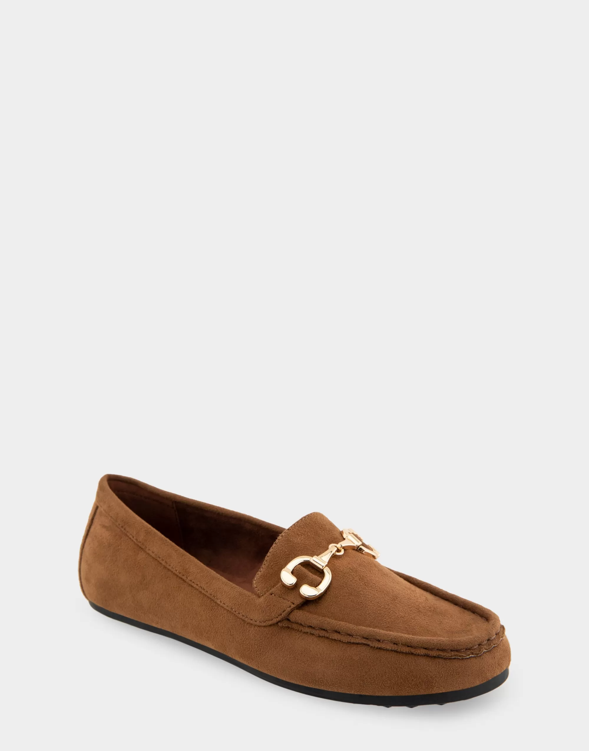 Aerosoles Loafers*Comfortable Women's Horsebit Driver Moc in Tobacco Faux Suede Faux Suede