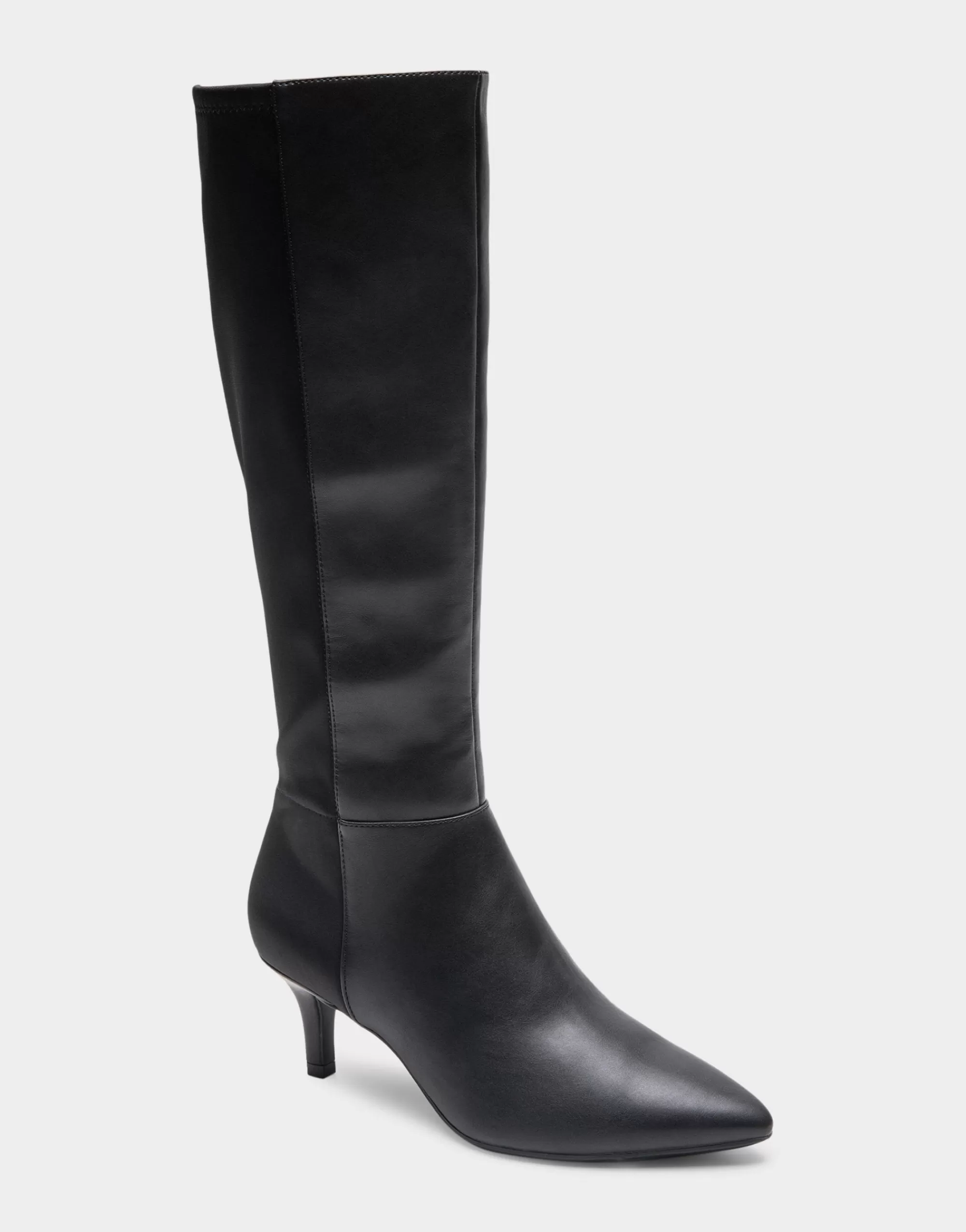 Aerosoles Tall Boots | Ankle Boots*Comfortable Women's Knee High Kitten Heel Point Toe Boot in Black Faux Leather Faux Leather