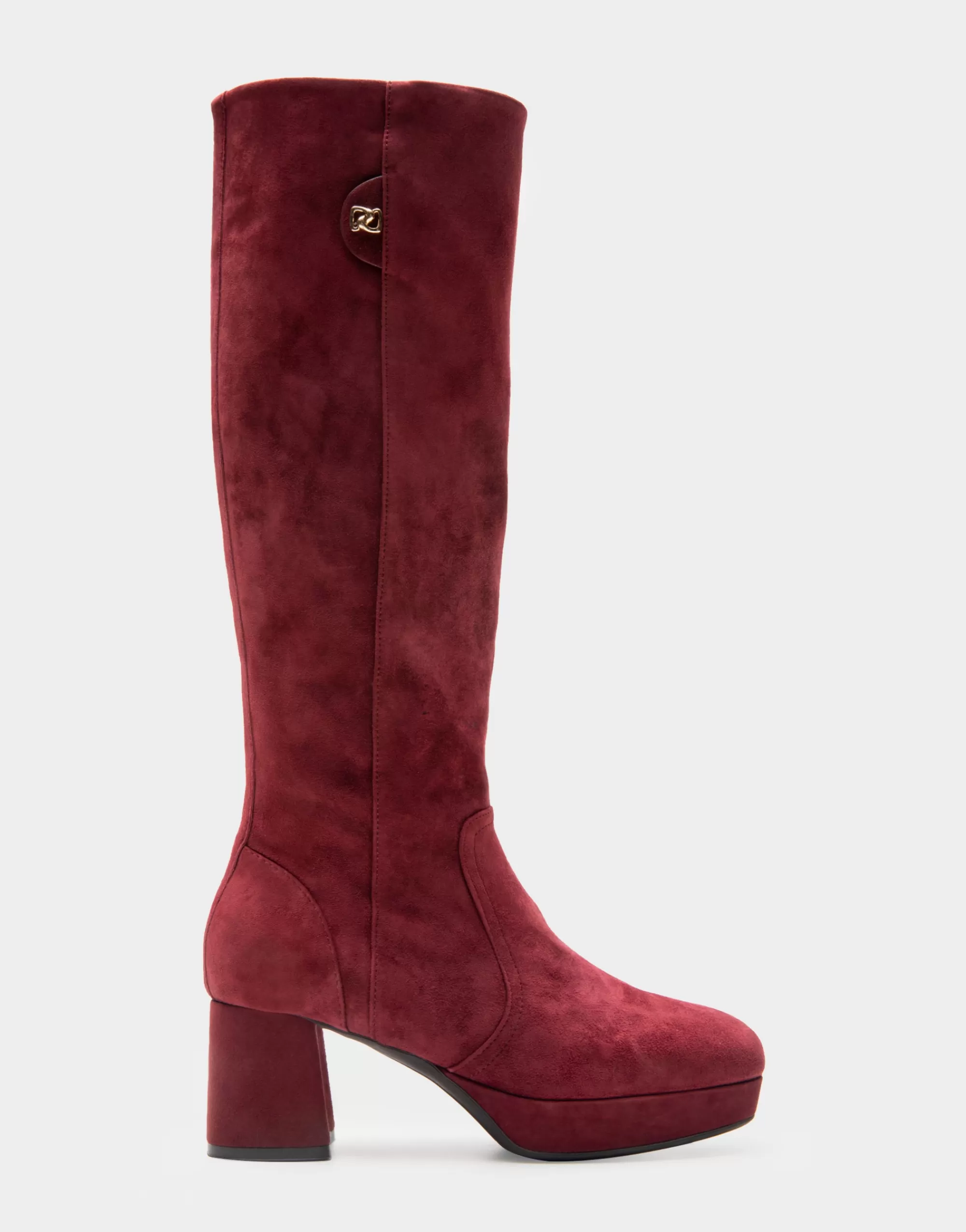 Aerosoles Heeled Boots | Tall Boots*Comfortable Women's Knee High Platform Boot in Burgundy Kid Suede