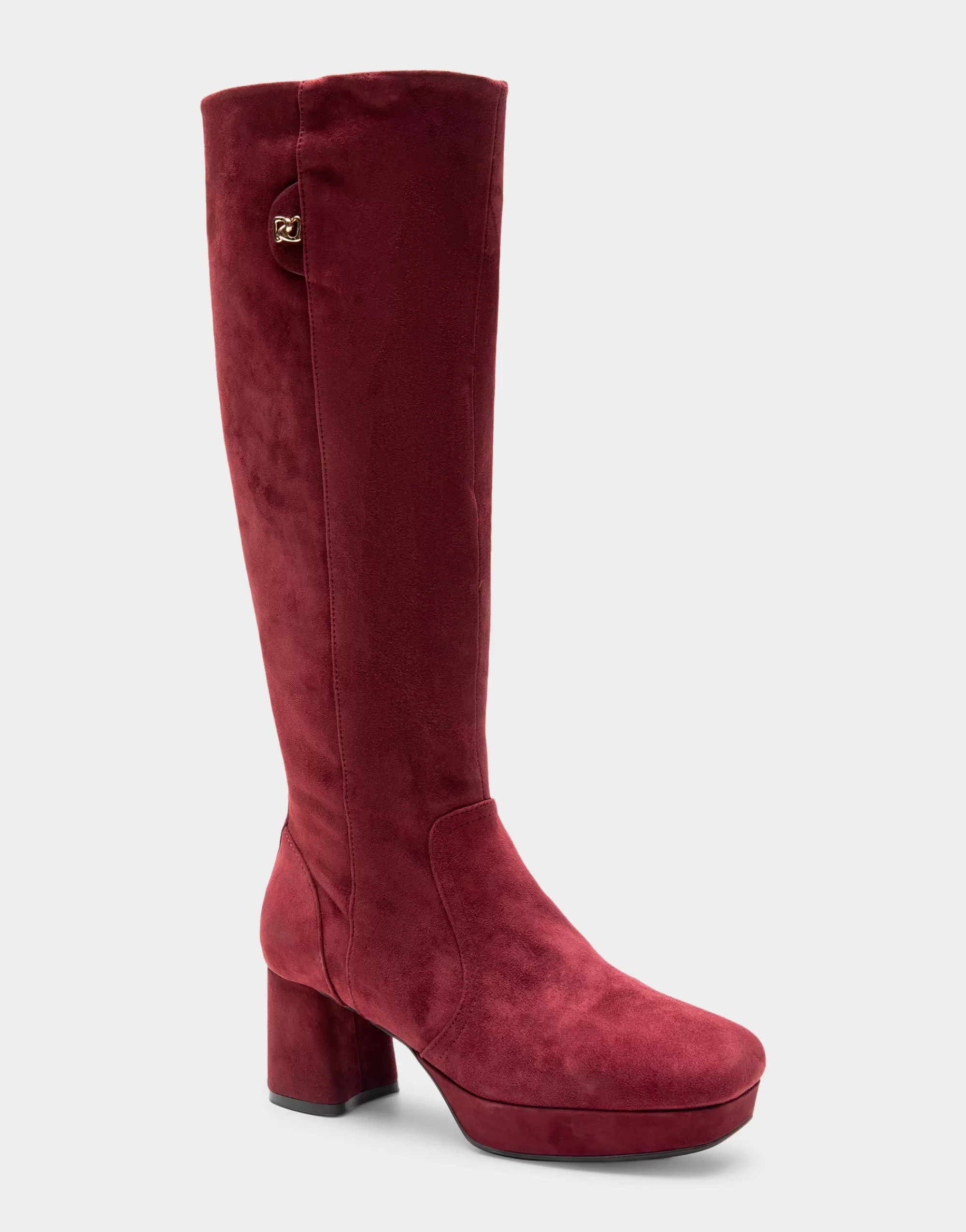 Aerosoles Heeled Boots | Tall Boots*Comfortable Women's Knee High Platform Boot in Burgundy Kid Suede
