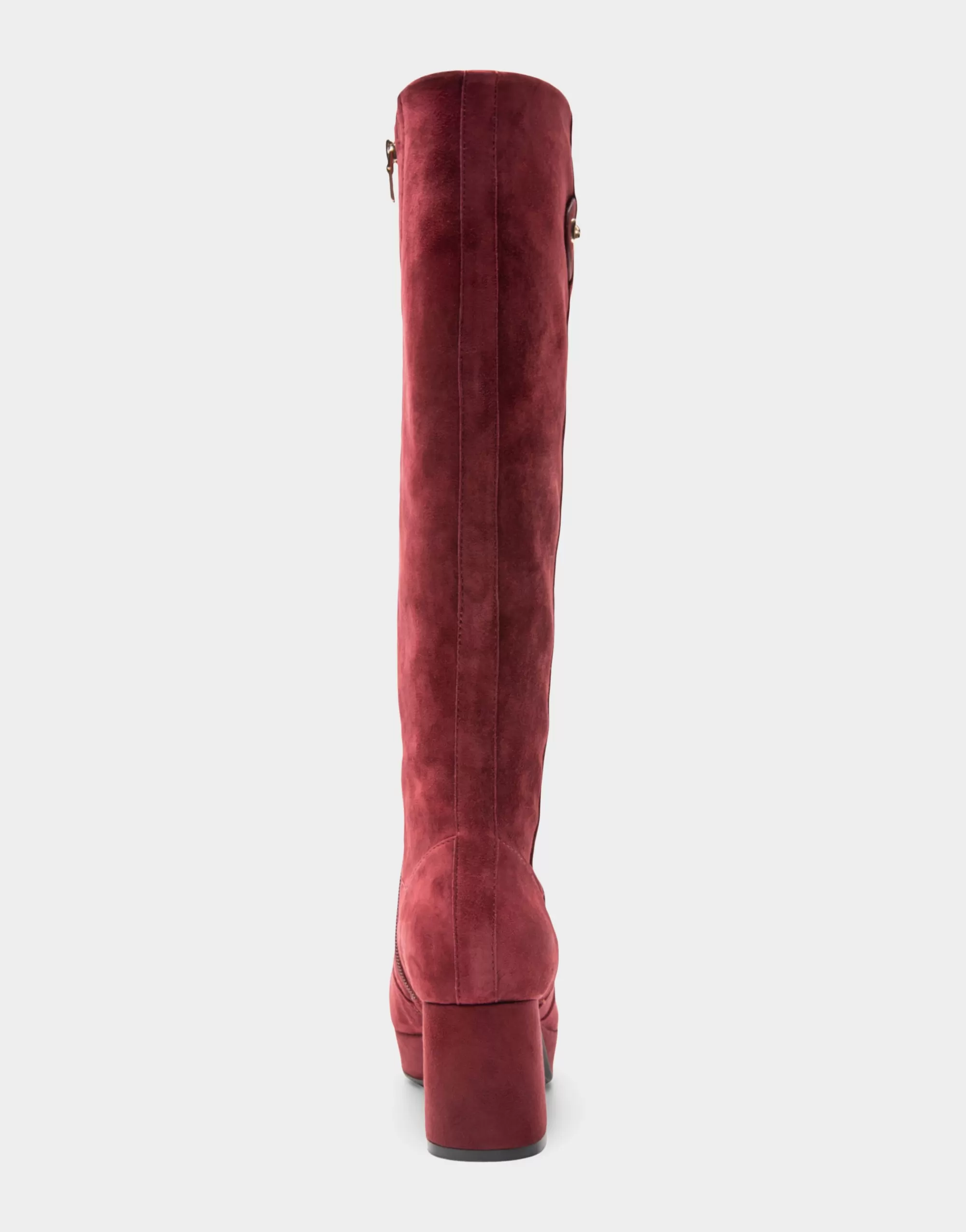 Aerosoles Heeled Boots | Tall Boots*Comfortable Women's Knee High Platform Boot in Burgundy Kid Suede