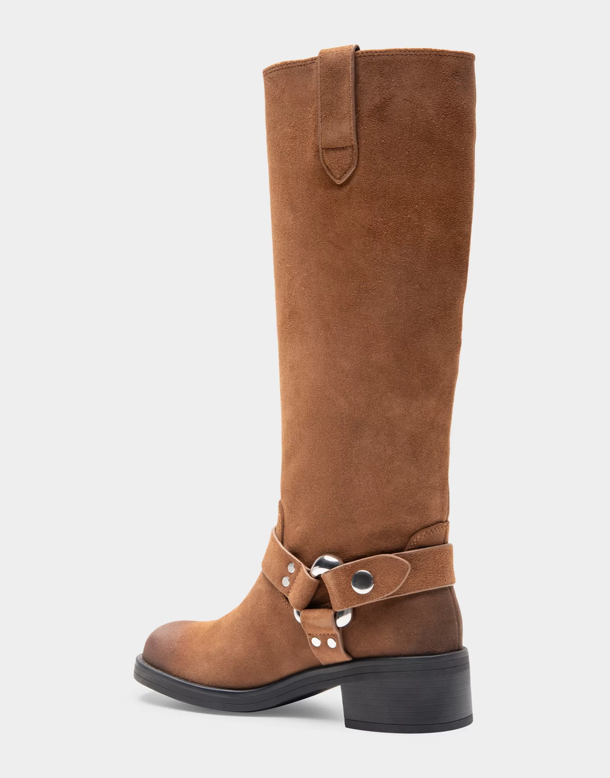 Aerosoles Heeled Boots | Tall Boots*Comfortable Women's Knee High Squared Toe Engineer Boot in Tobacco Suede