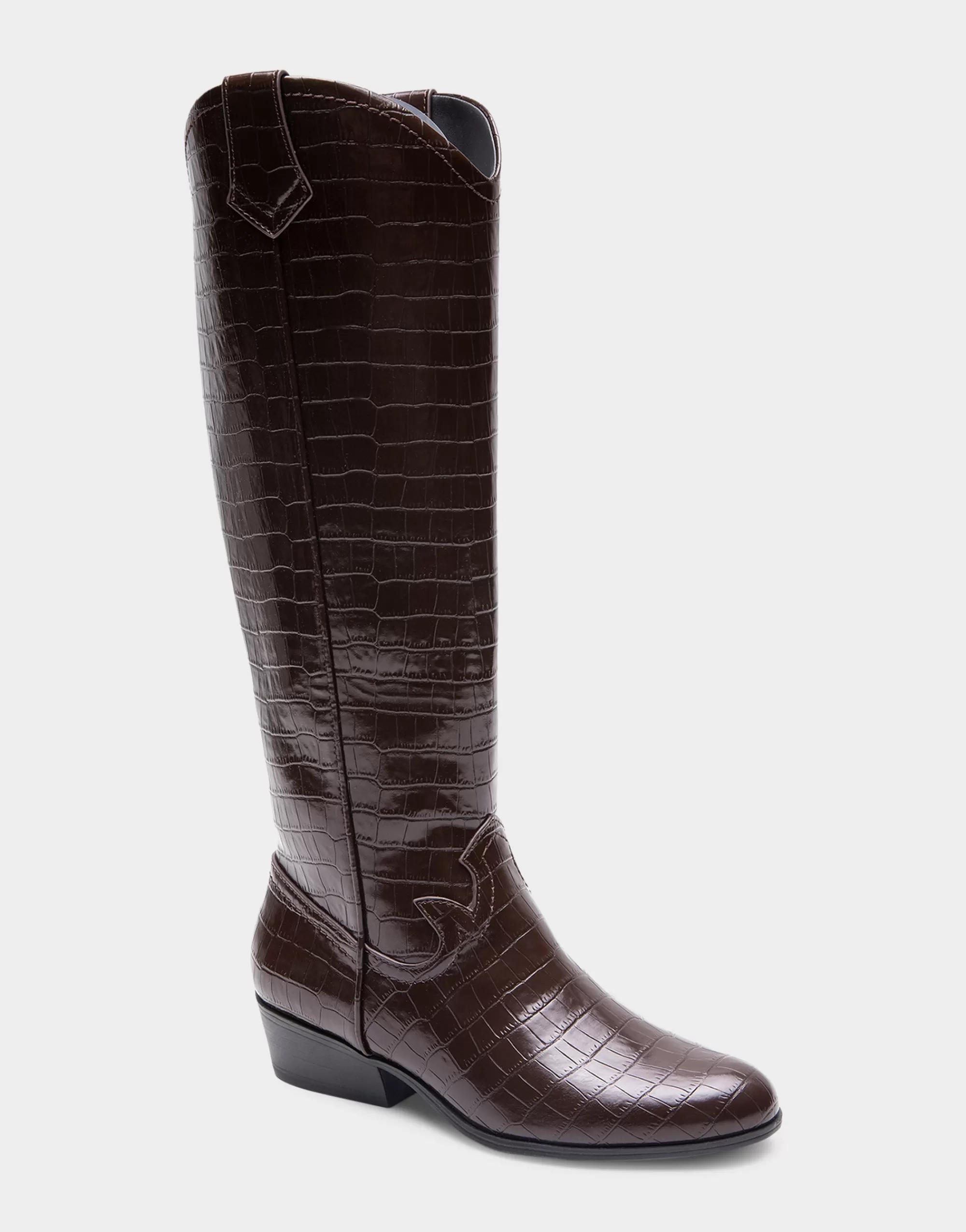 Aerosoles Heeled Boots | Tall Boots*Comfortable Women's Knee High Western Boot in Java Croco Faux Leather