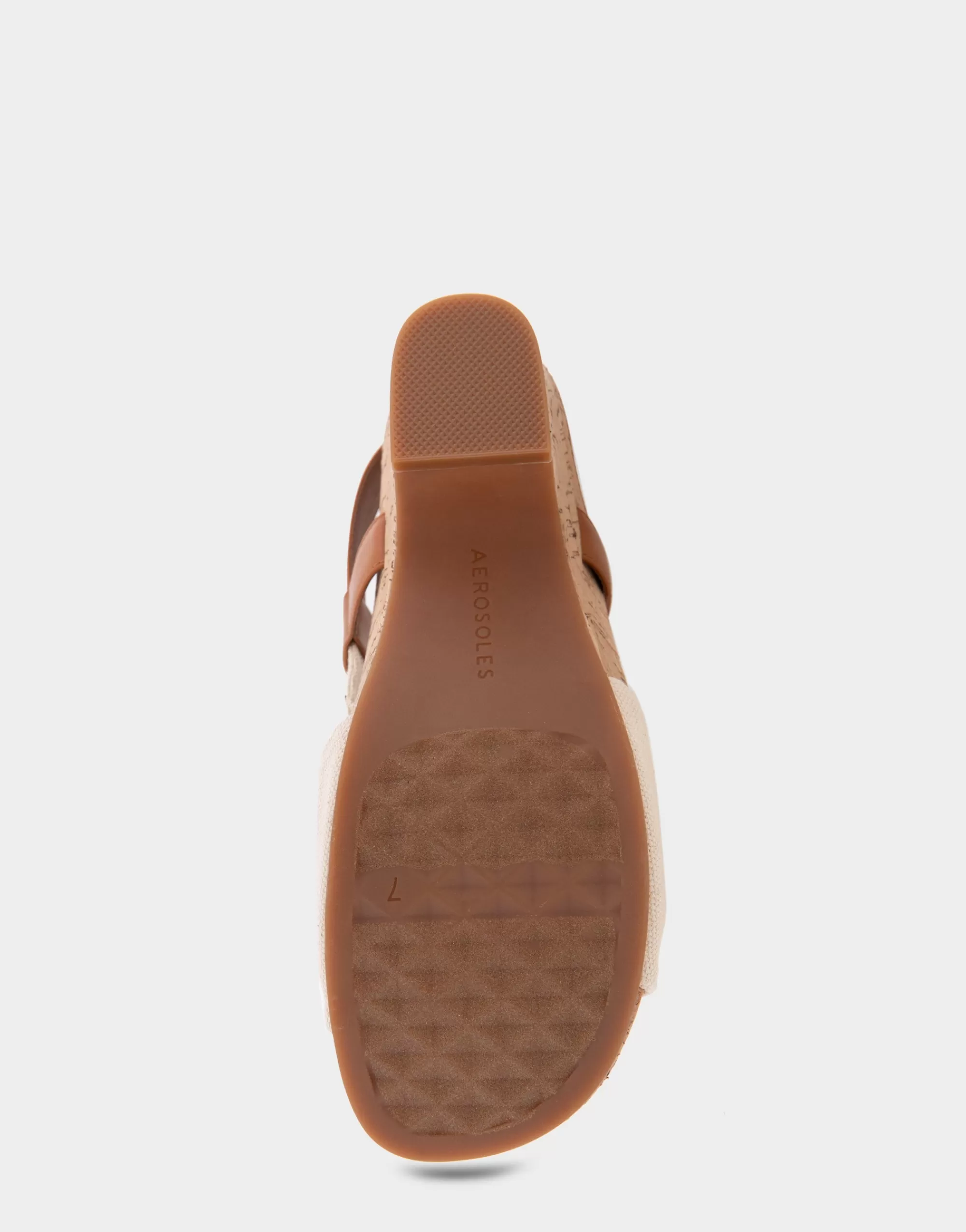 Aerosoles Dress | Wedges*Comfortable Women's Knotted Buckled Footbed Wedge Sandal in Natural Canvas Fabric Canvas Fabric