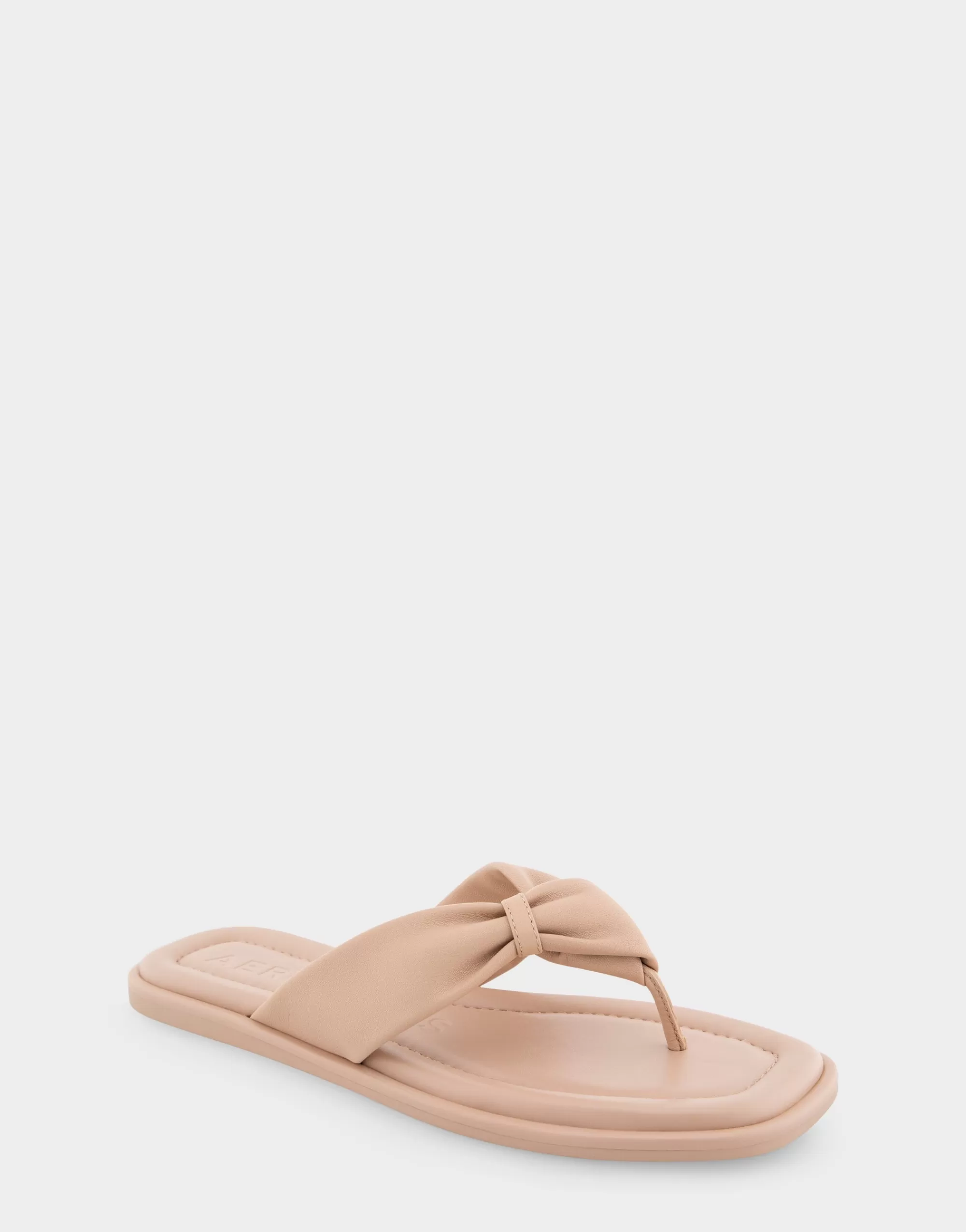 Aerosoles Flats*Comfortable Women's Knotted Thong Sandal in Cipria Leather