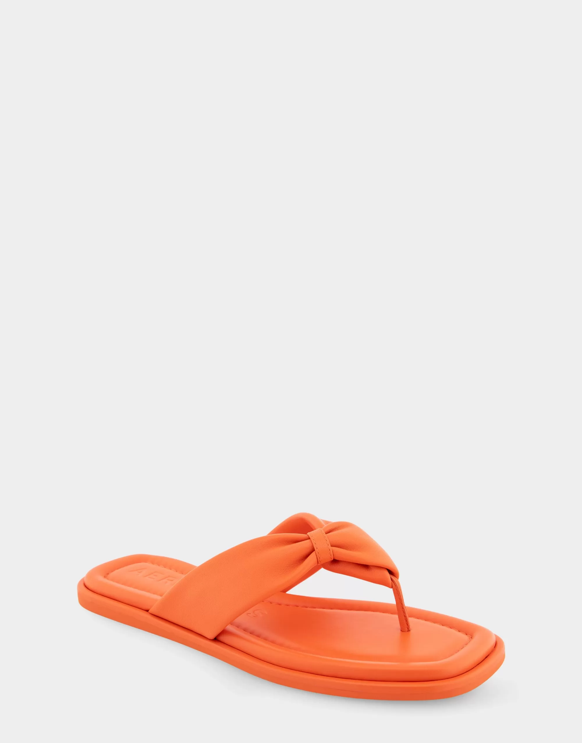 Aerosoles Flats*Comfortable Women's Knotted Thong Sandal in Mandarin Leather