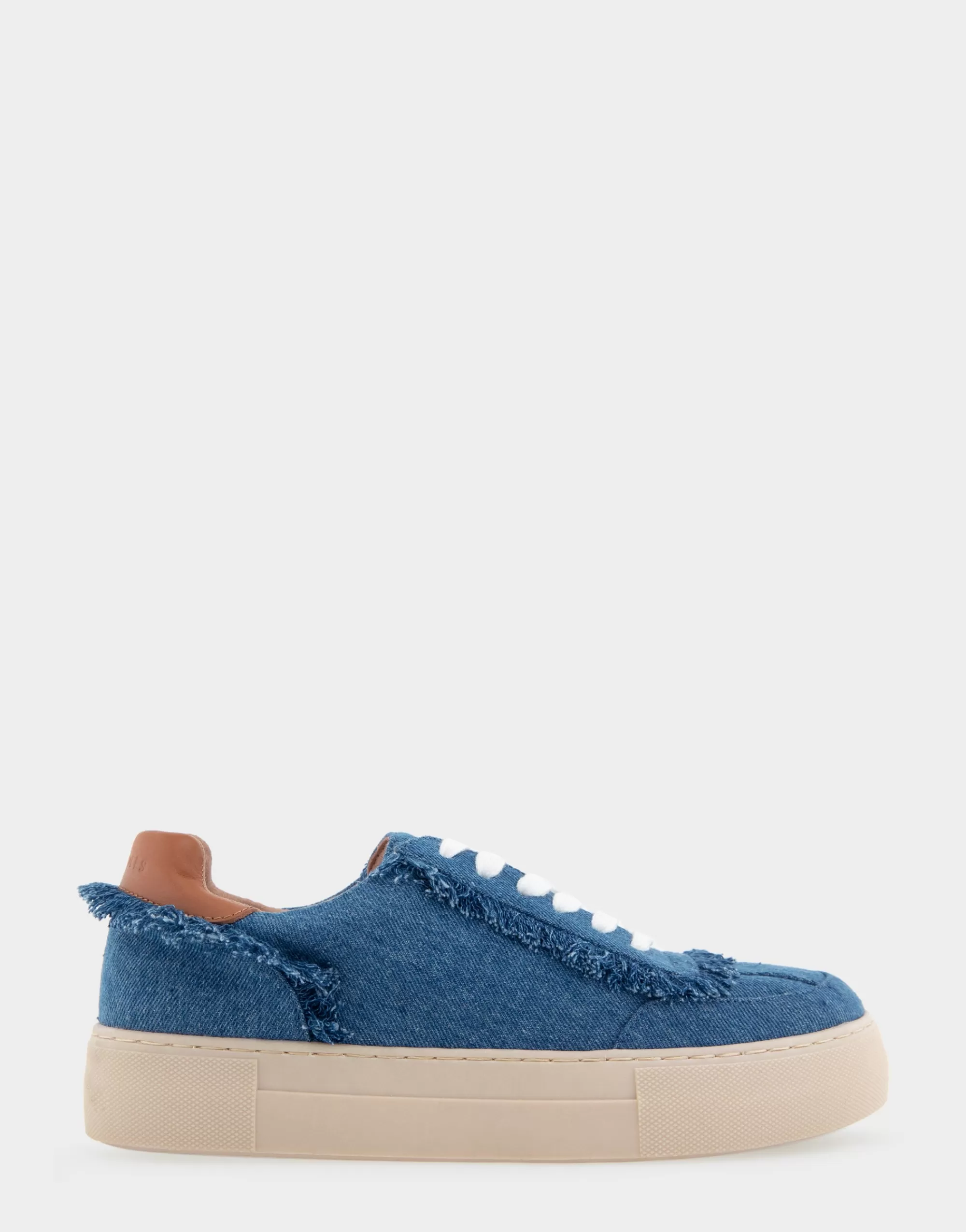 Aerosoles Flatforms | Wedges*Comfortable Women's Lace Up Hidden Wedge Sneaker in Denim Fabric Denim Fabric