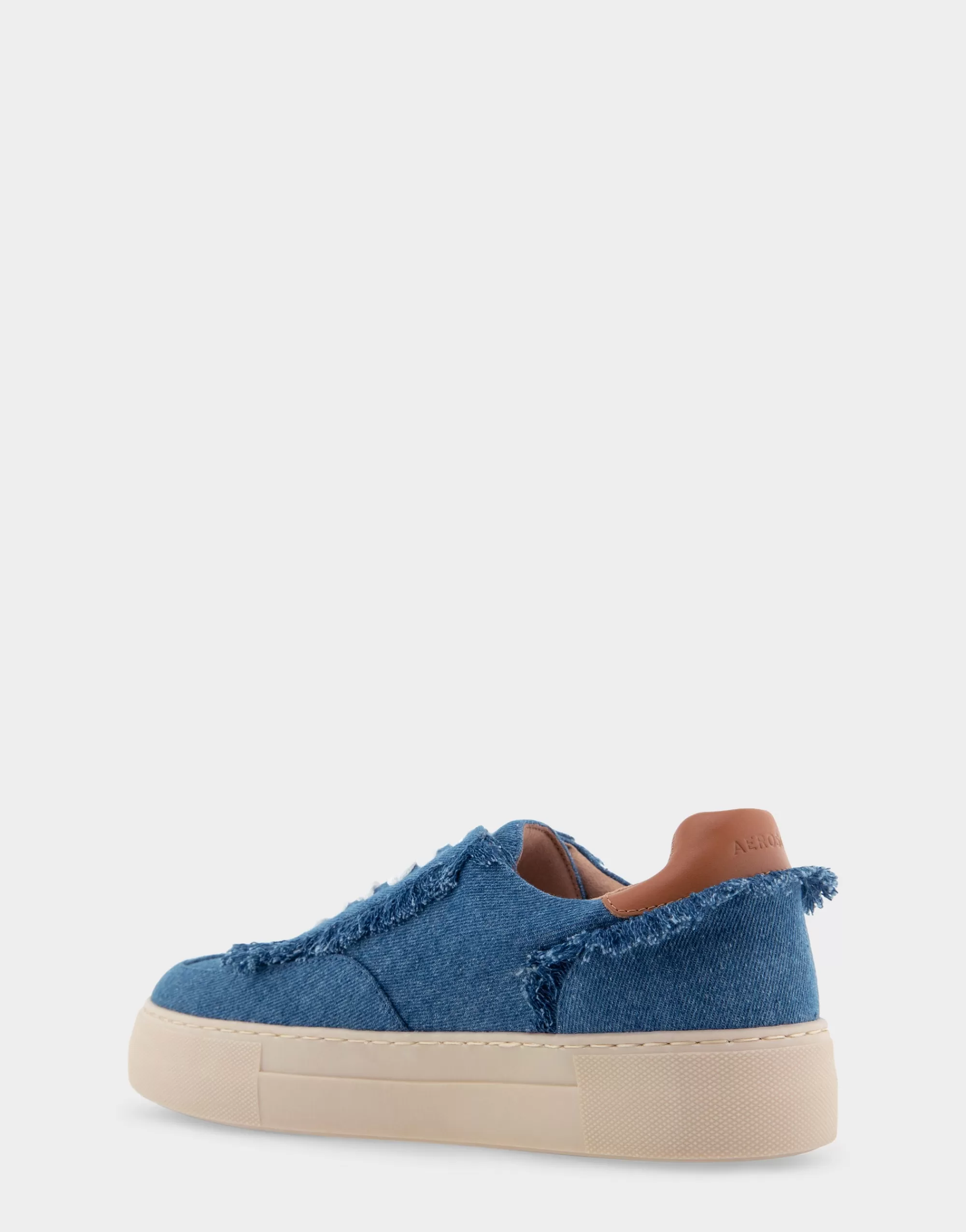 Aerosoles Flatforms | Wedges*Comfortable Women's Lace Up Hidden Wedge Sneaker in Denim Fabric Denim Fabric