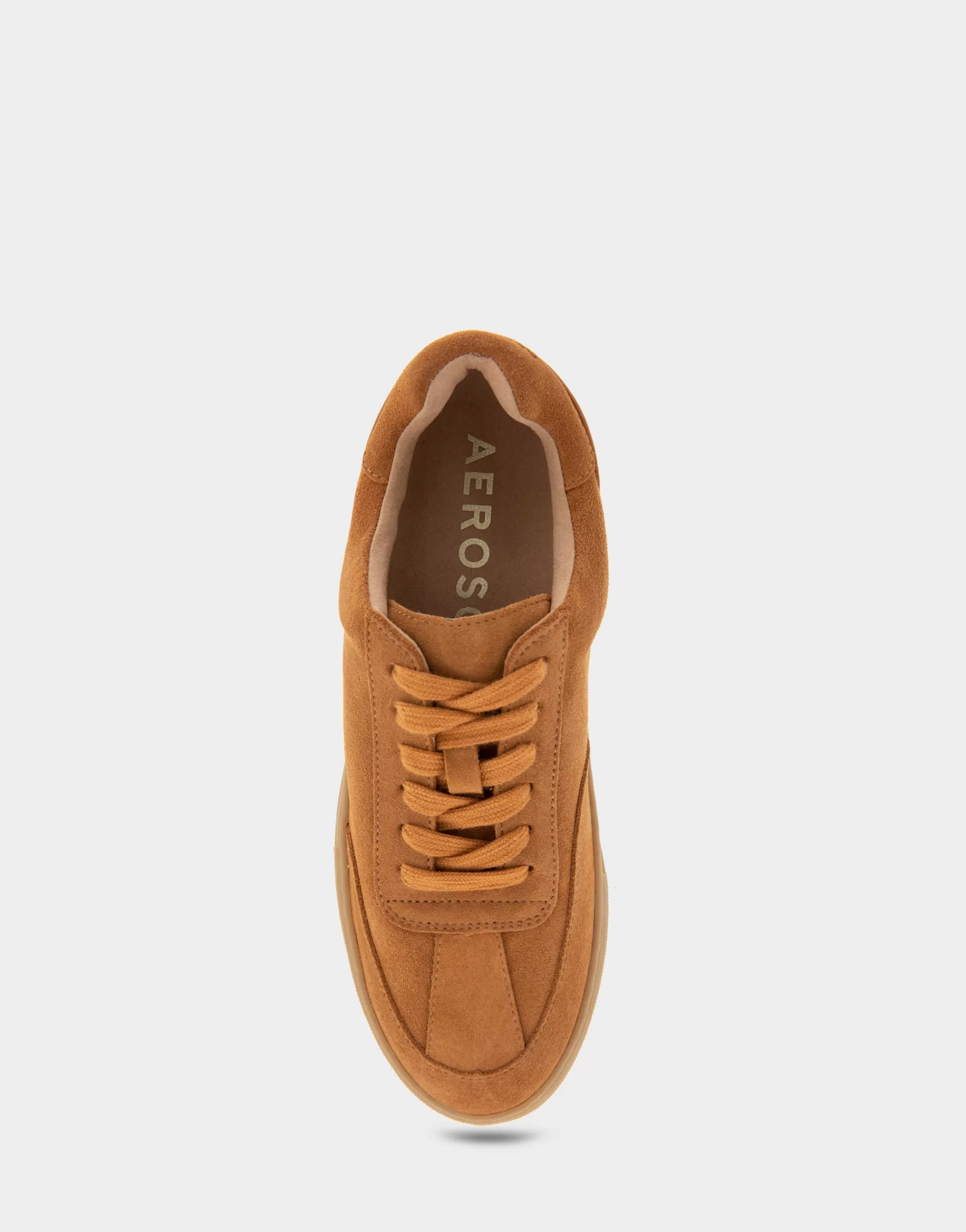 Aerosoles Flatforms | Wedges*Comfortable Women's Lace Up Hidden Wedge Sneaker in Tan Suede