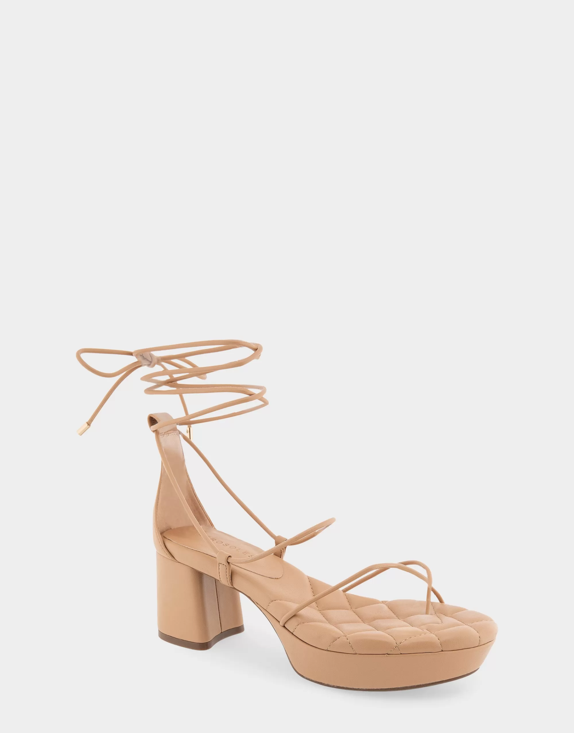 Aerosoles Platforms*Comfortable Women's Lace Up Platform Sandal in Doe Faux Leather